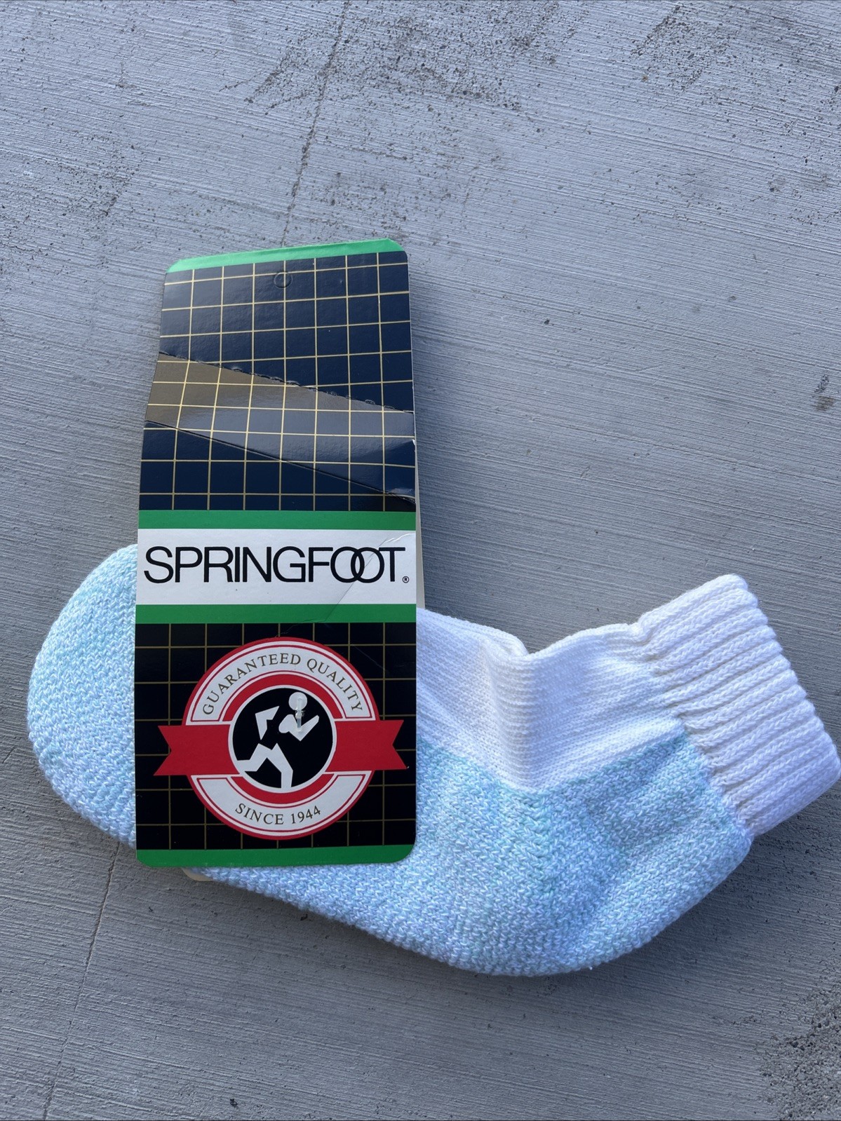 VTG Socks Acrylic Springfoot 9-11 NOS 90s Running Cushioned Quarter USA Low Cut.
