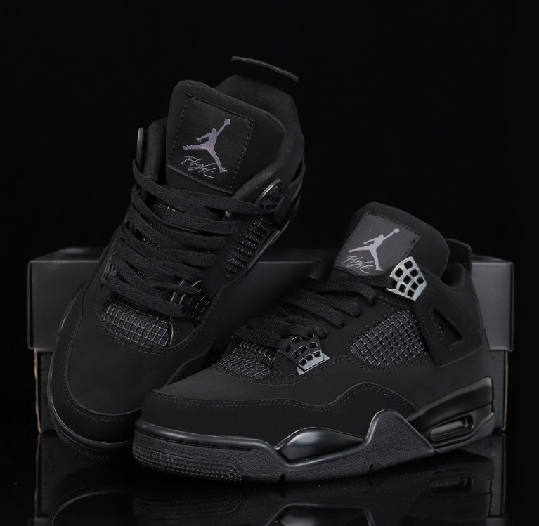 Men’s Jordan 4 Retro “Black Cat” Basketball Shoes Mid Top Us Size 7-12