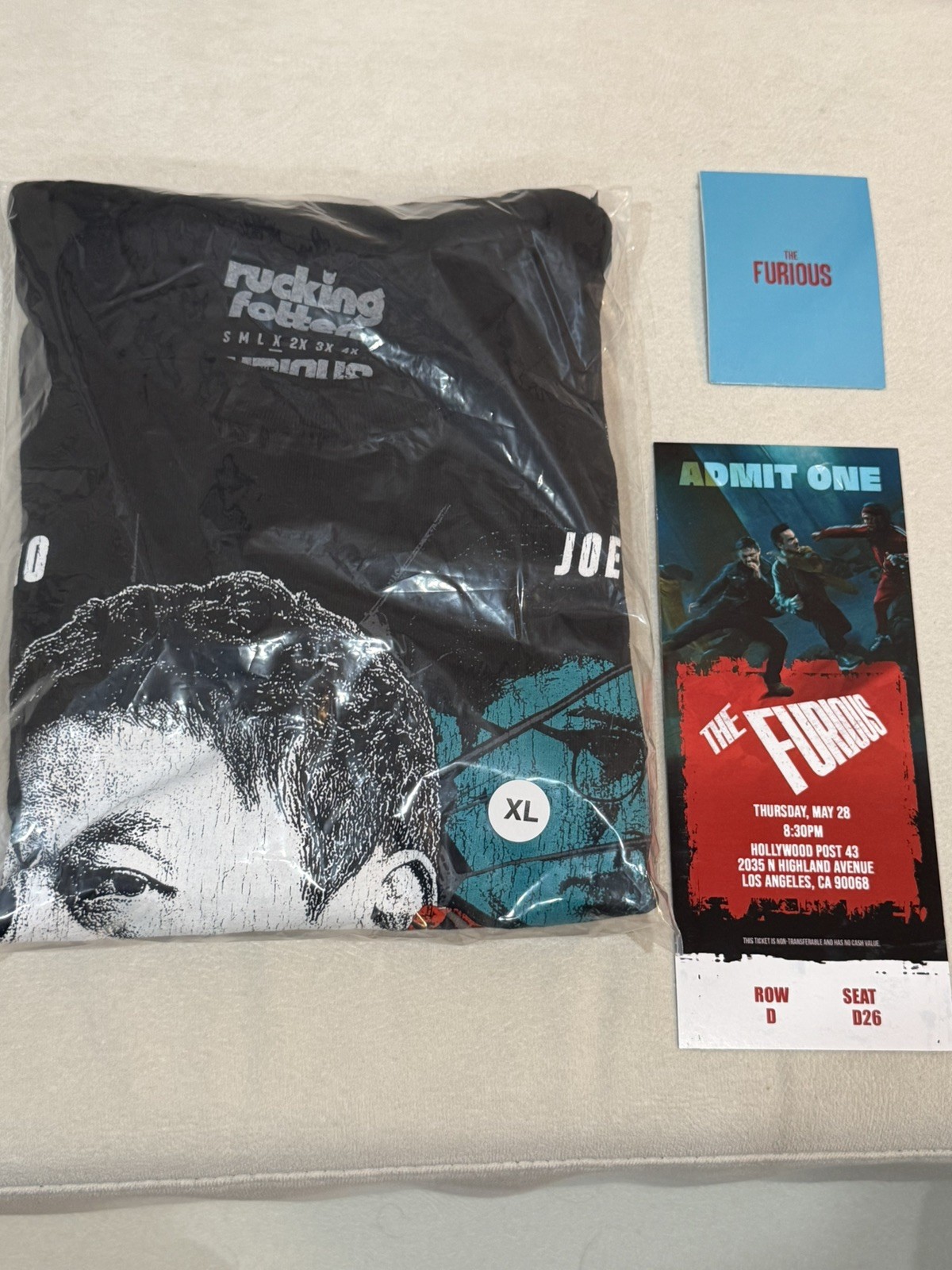 The Furious (2026) XL Premiere Shirt Trading Card, & Commemorative Ticket Merch