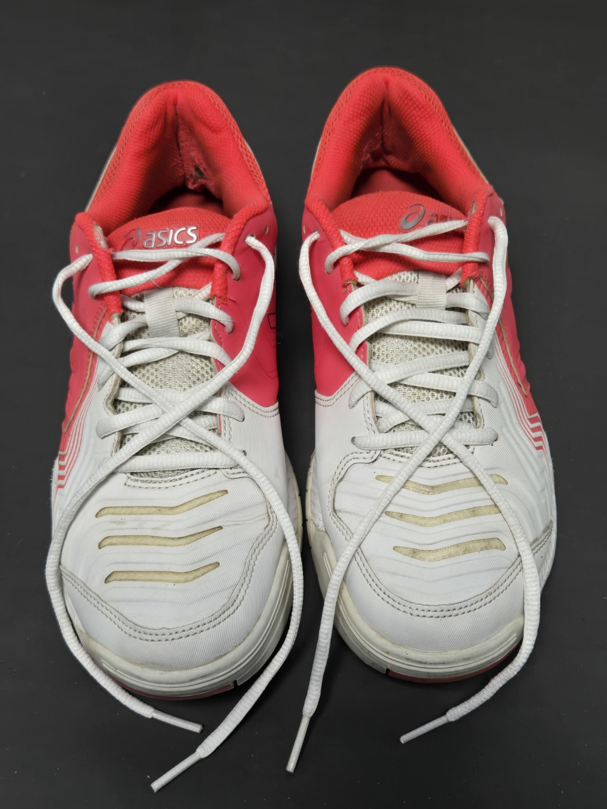 Asics Gel Game Womens Athletic Shoes E755Y Size 9.5 Coral Pink & White