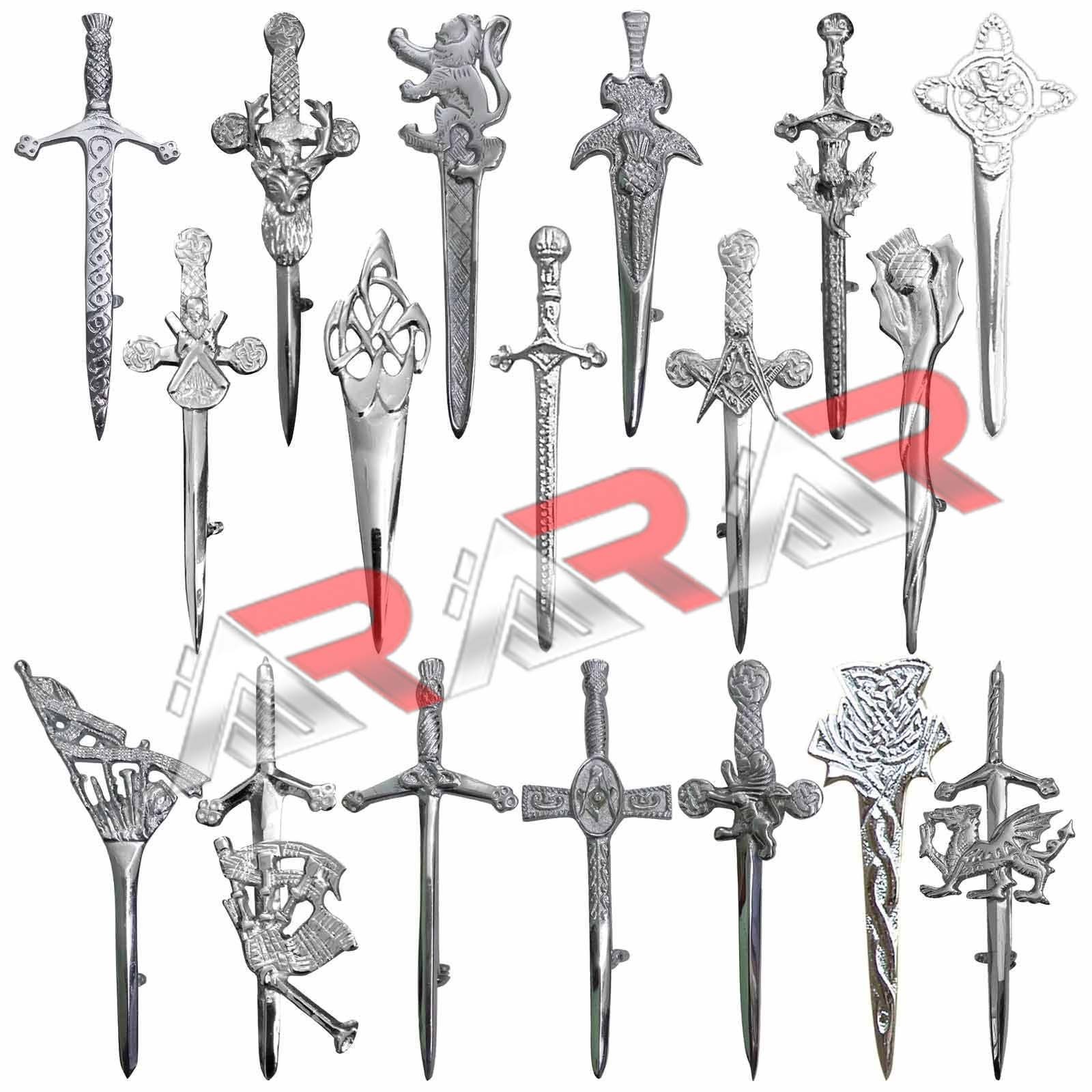 Kilt Pins Scottish Highland Wear Accessory Kilts Pin 4″ Different Style AAR New