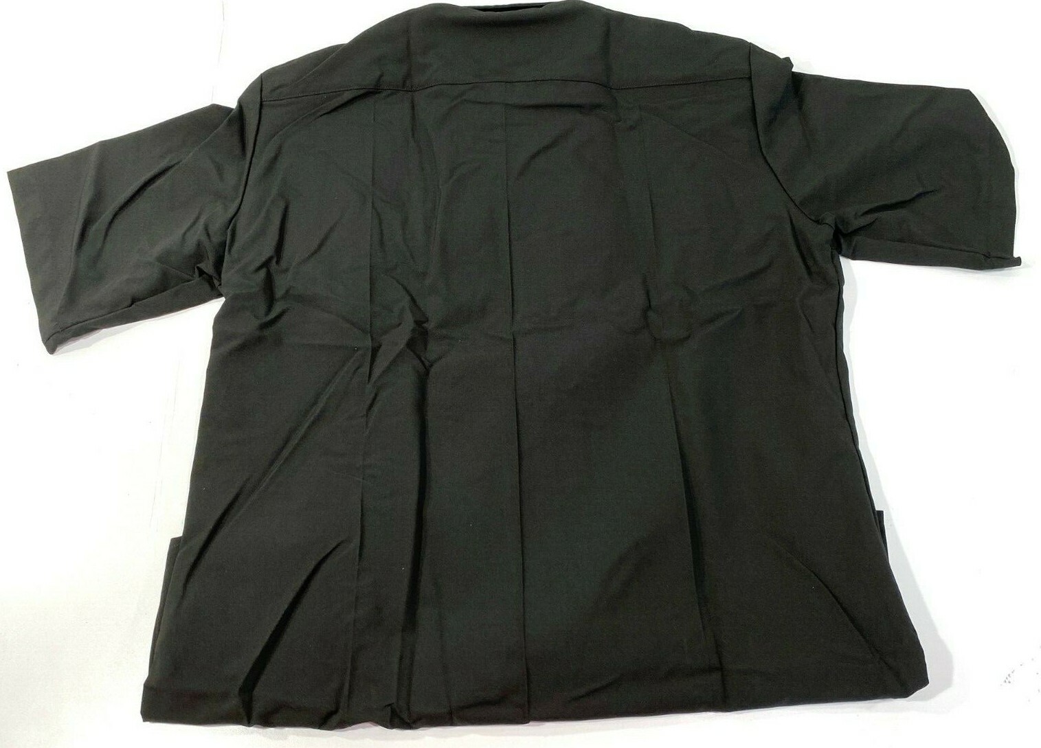 NEW BLAUER MENS SHORT SLEEVE RAYON BLEND ZIPPER SHIRT 8910 BLACK SMALL REG