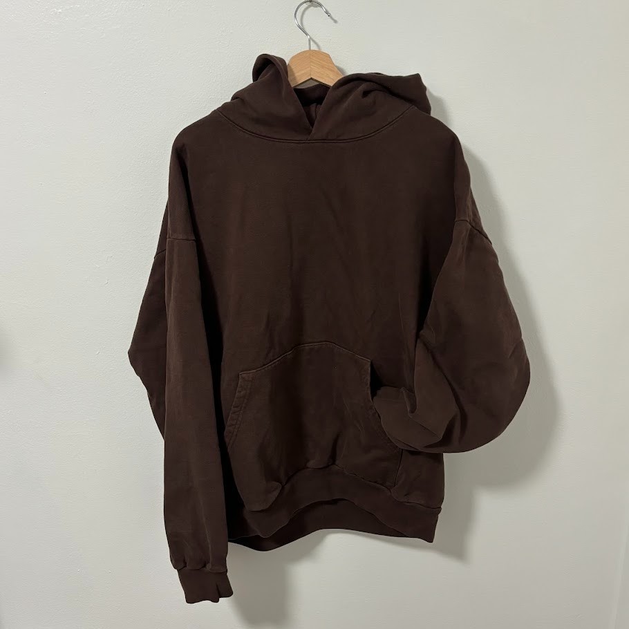 Los Angeles Apparel Heavy Fleece Pullover 14 Oz Brown Hoodie Size 2XL