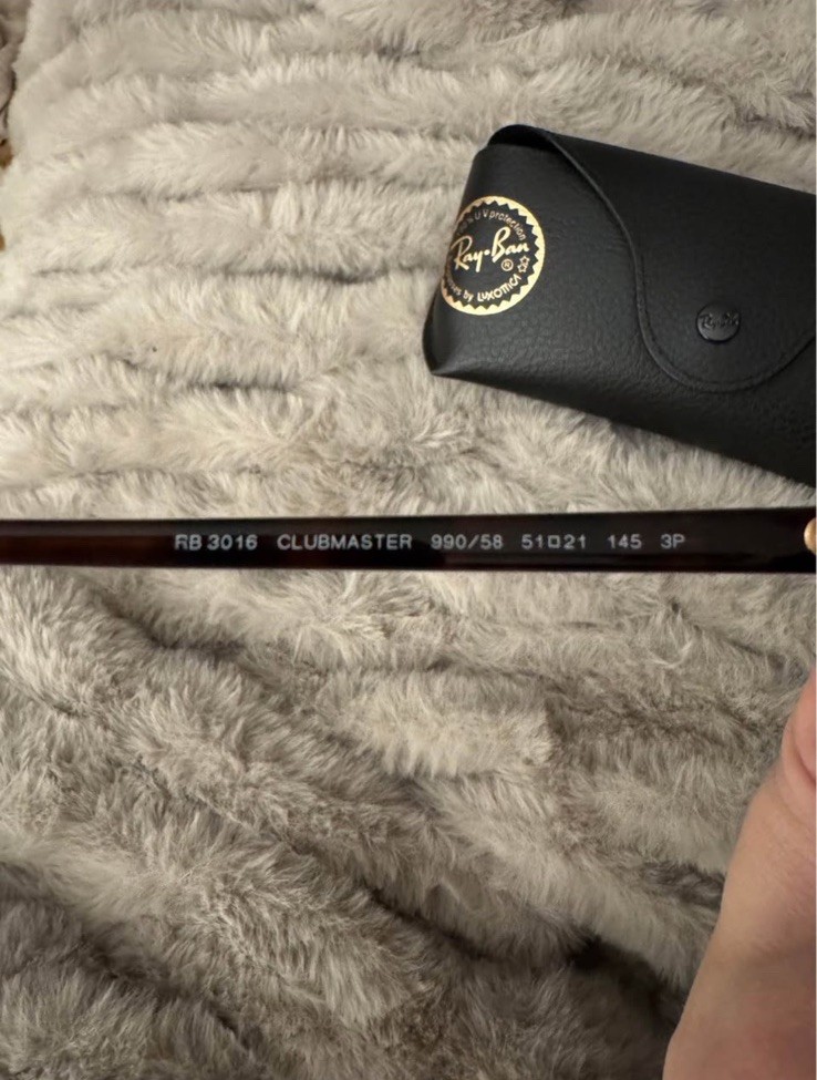 Ray-Ban Clubmaster RB3016 Polarized Tortoise Brown Frame Green Glass Lens 145mm