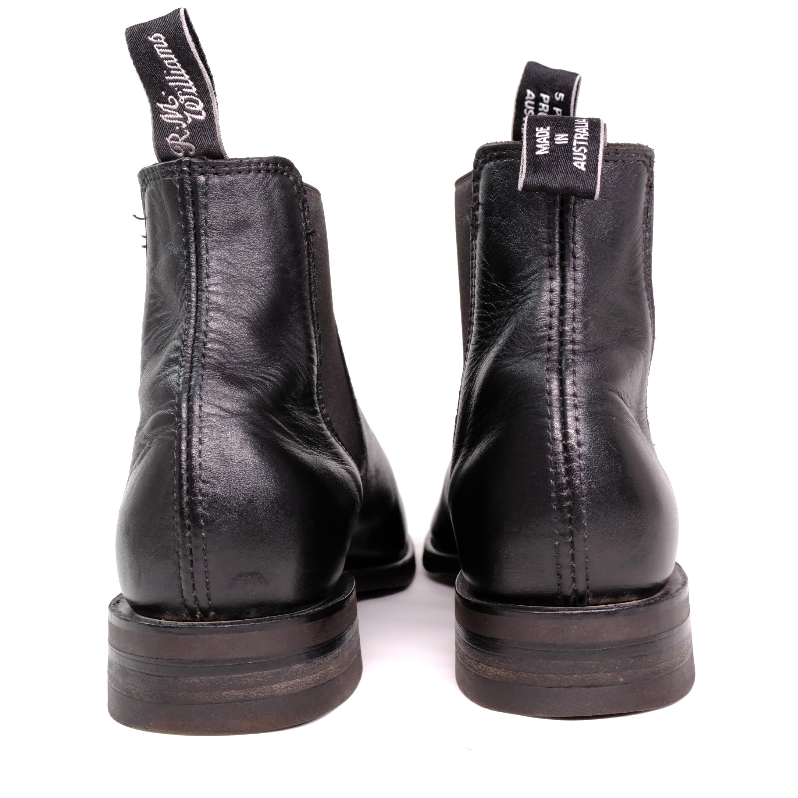 R.M. Williams Comfort Craftsman Black Leather Boots Women’s AU 5 G US 7.5 EU 38