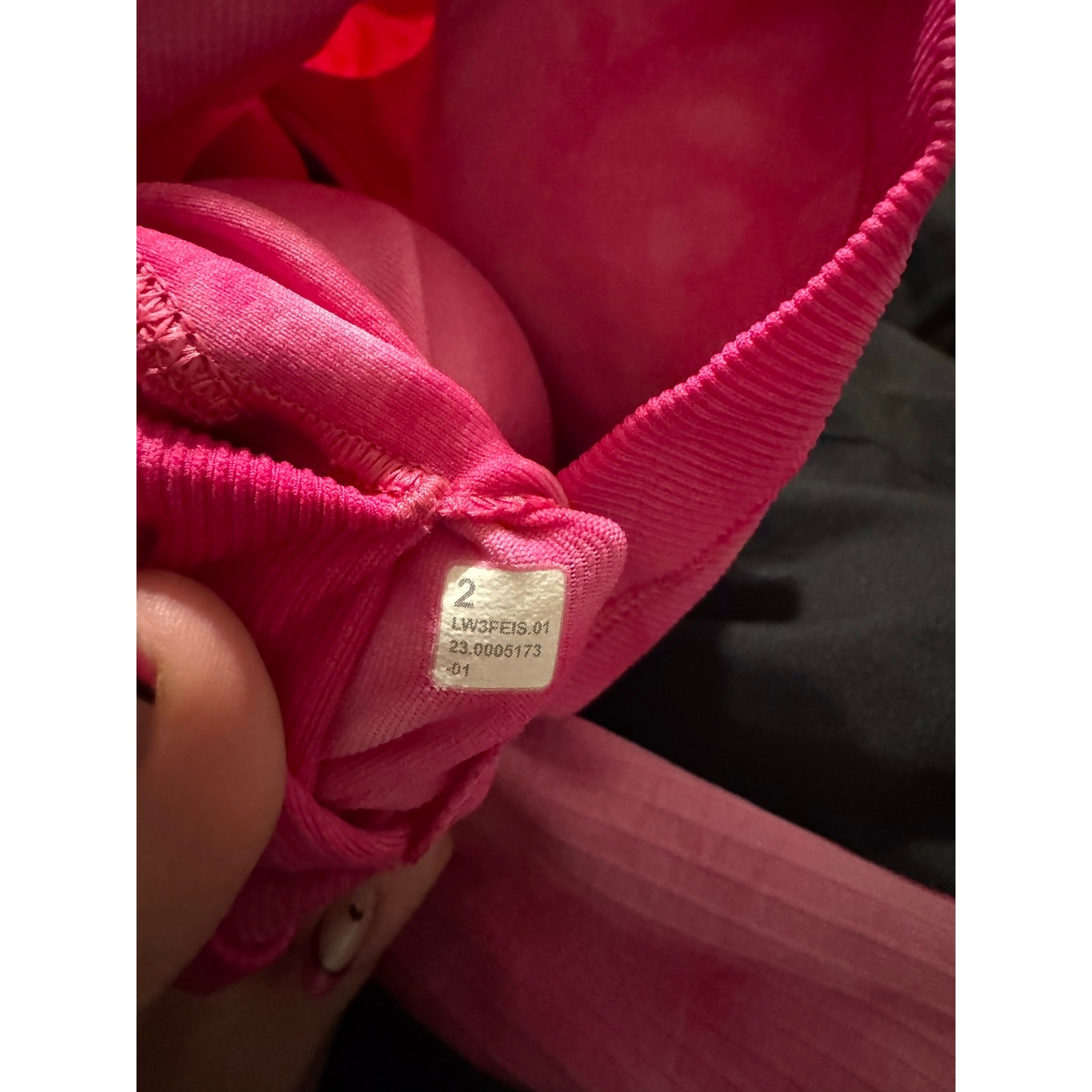Lululemon Ebb to Street Long Sleeve Cropped Top Marbled Dye Sonic Pink Size 2