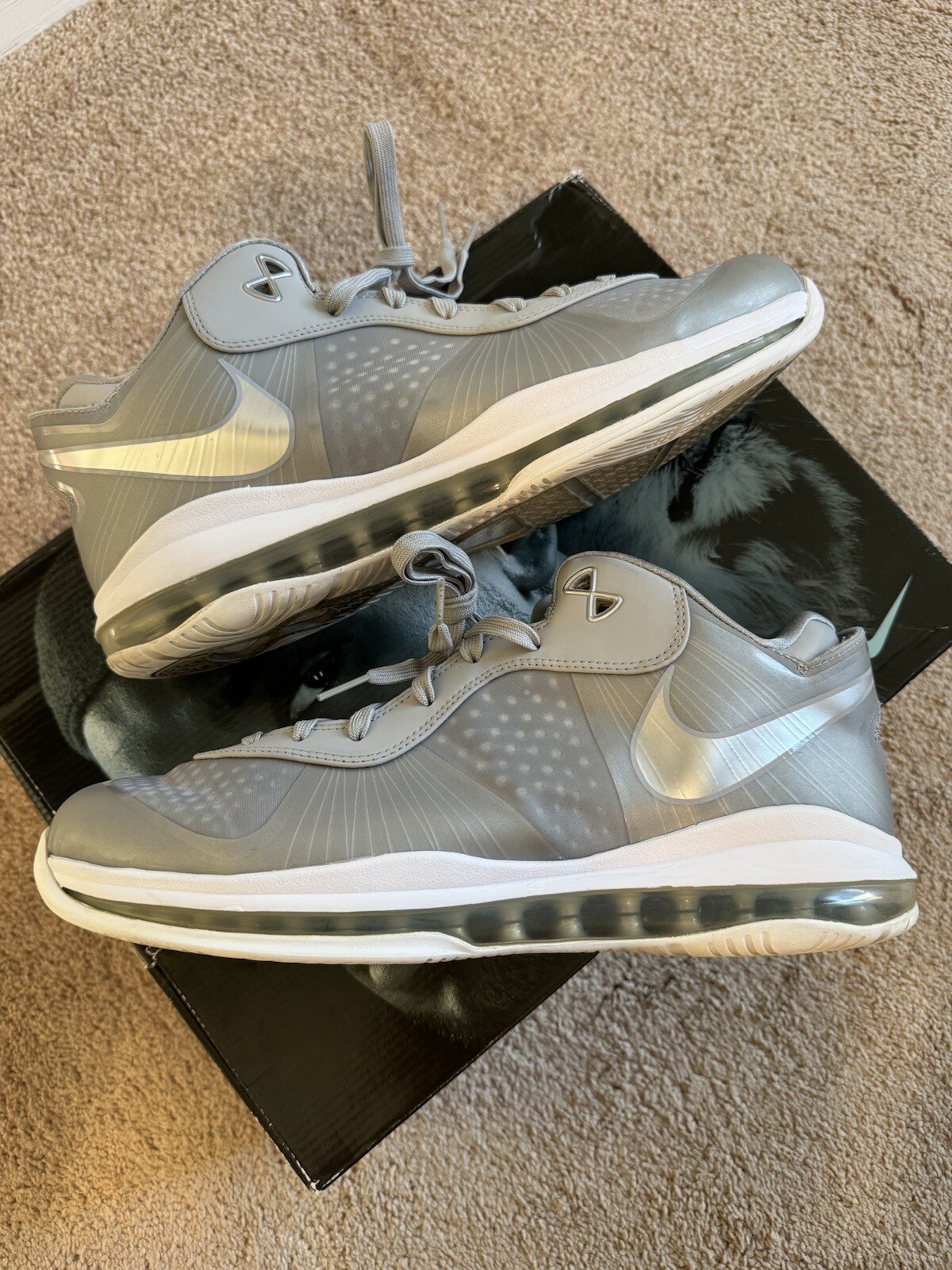 LEBRON 8 V2 LOW WOLF GREY SIZE 13 NIKE VIII PE 2011 GRAY 9 10 X 12 15 17 19 20