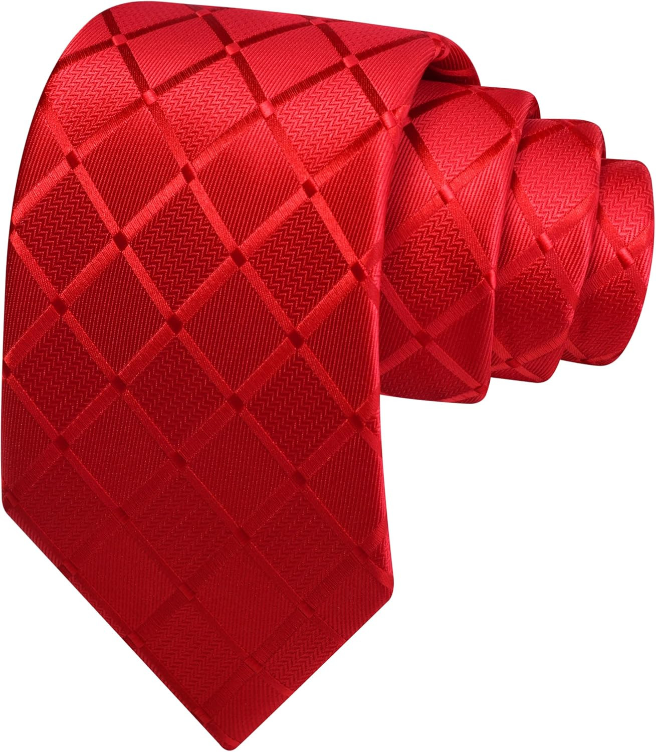 3.15″(8Cm) Fashion Solid Plaid Ties Mens Woven Jacquard Necktie for Wedding