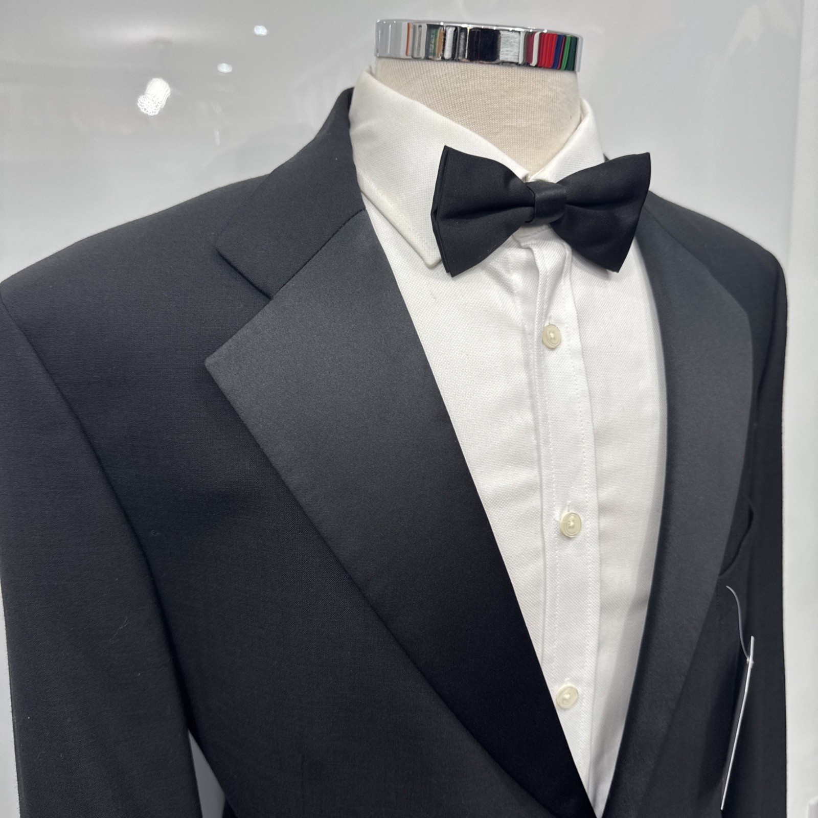 M&S TAILORING Black Wool Blend Regular Fit Dinner Tuxedo Jacket C44S