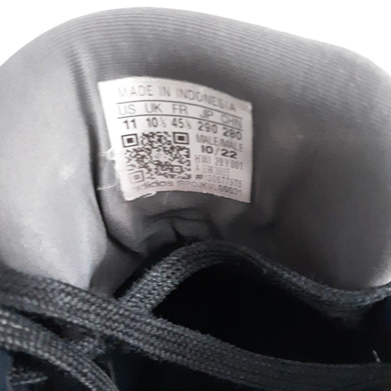 Adidas Dropset Trainer Sneakers GW3905 Mens Size 11 Black/White Reflective Shoes