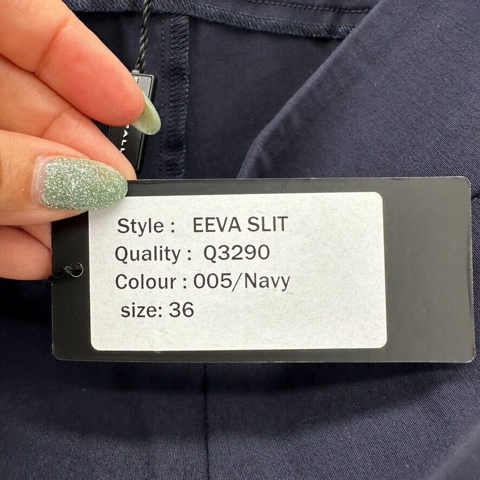 Ritva Falla Eeva Slit Pants FR 36 Blue US XS Quiet Luxury Caspule Travel NWT