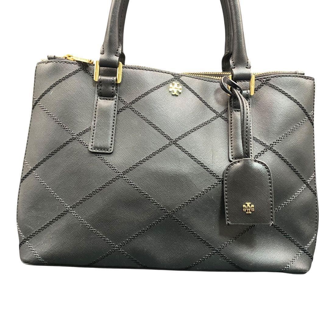 Tory Burch 2way Shoulder Large Capacity Stitch Robinson Leather Black