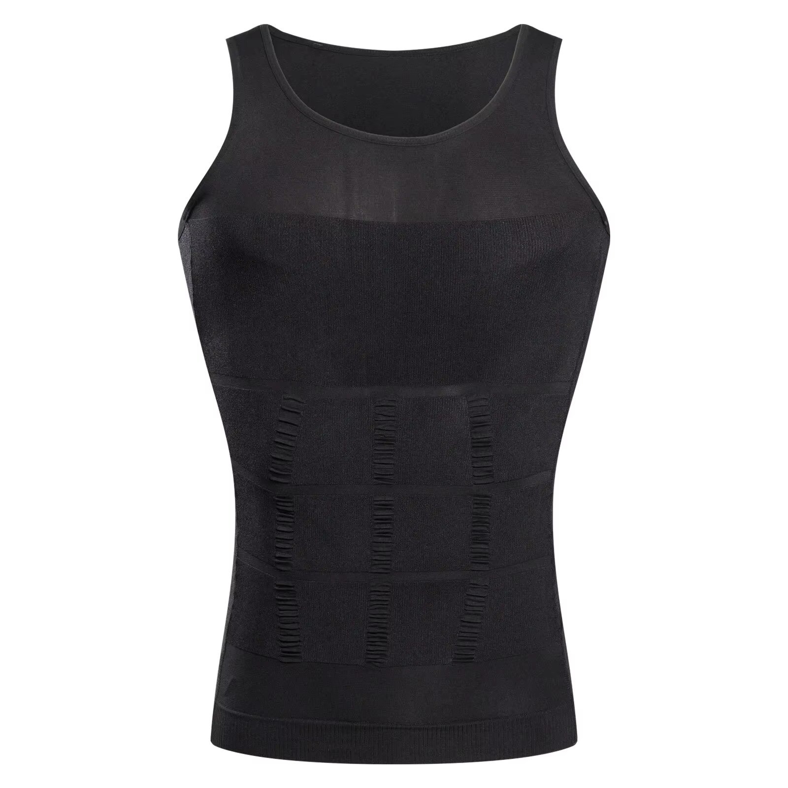 Mens Slimming Body Shaper Belly Chest Compression Vest Girdle T-Shirt Tank Top