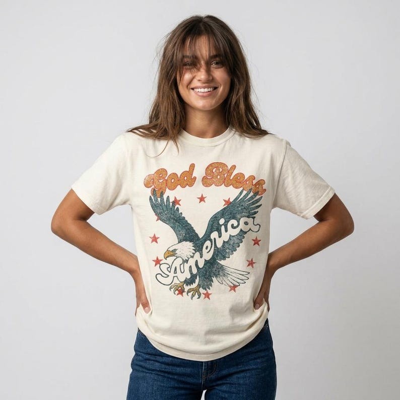 Retro God Bless America 1776 Bald Eagle 250th Anniversary American 4th of July