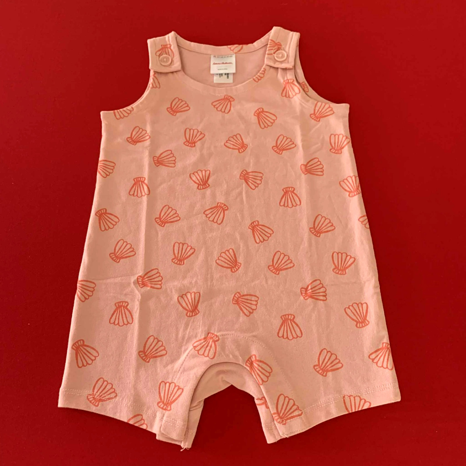 Hanna Andersson Pink Cotton Shortie Romper. Size 12–18 Months, 75 cm