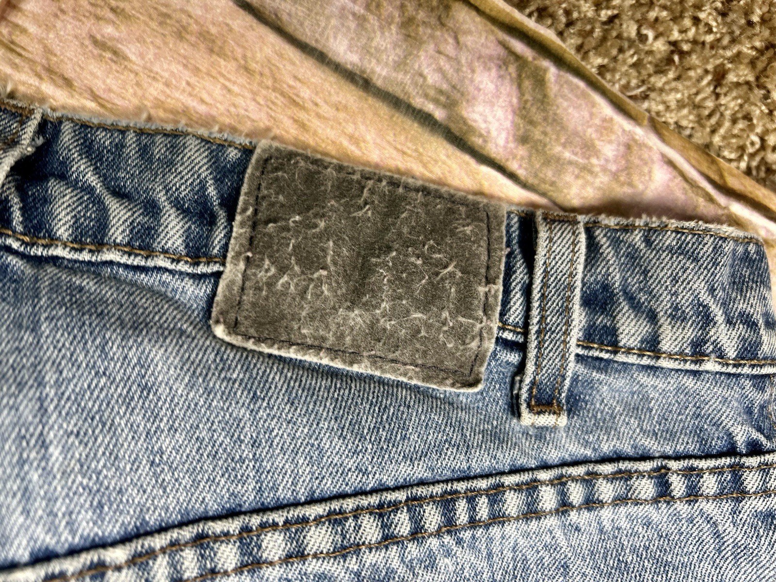 Vintage Levi’s SilverTab Jeans BAGGY 32×30 USA Paint Splatter Grunge Y2K