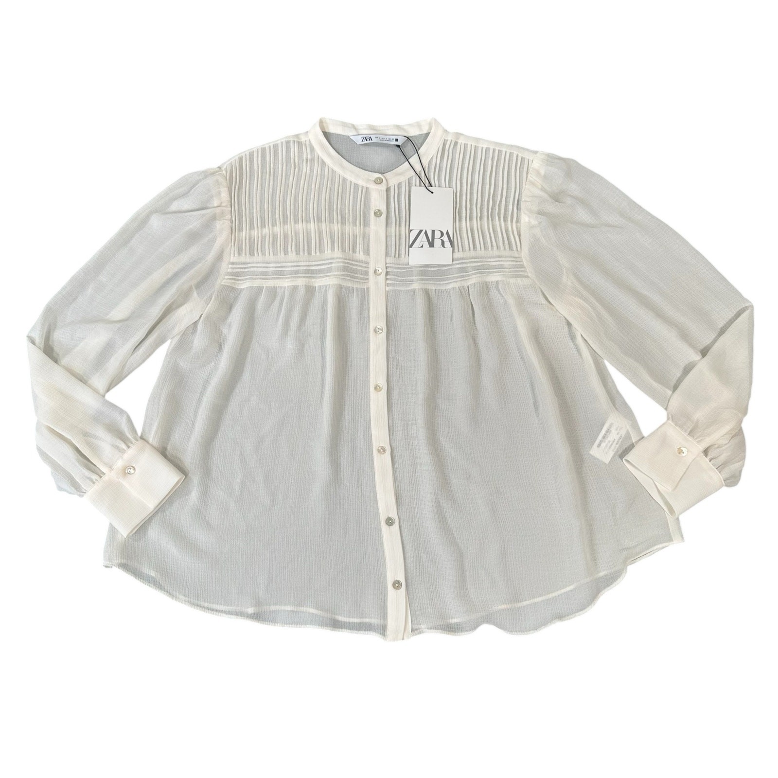 Zara Women’s Semi Sheer Shirt Size S