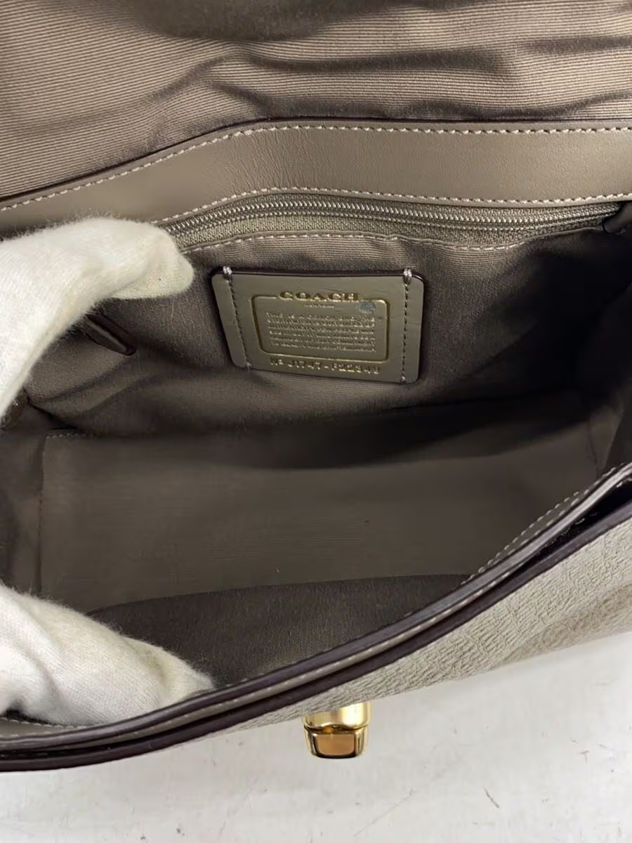 COACH Shoulder Bag Leather BRW F22349