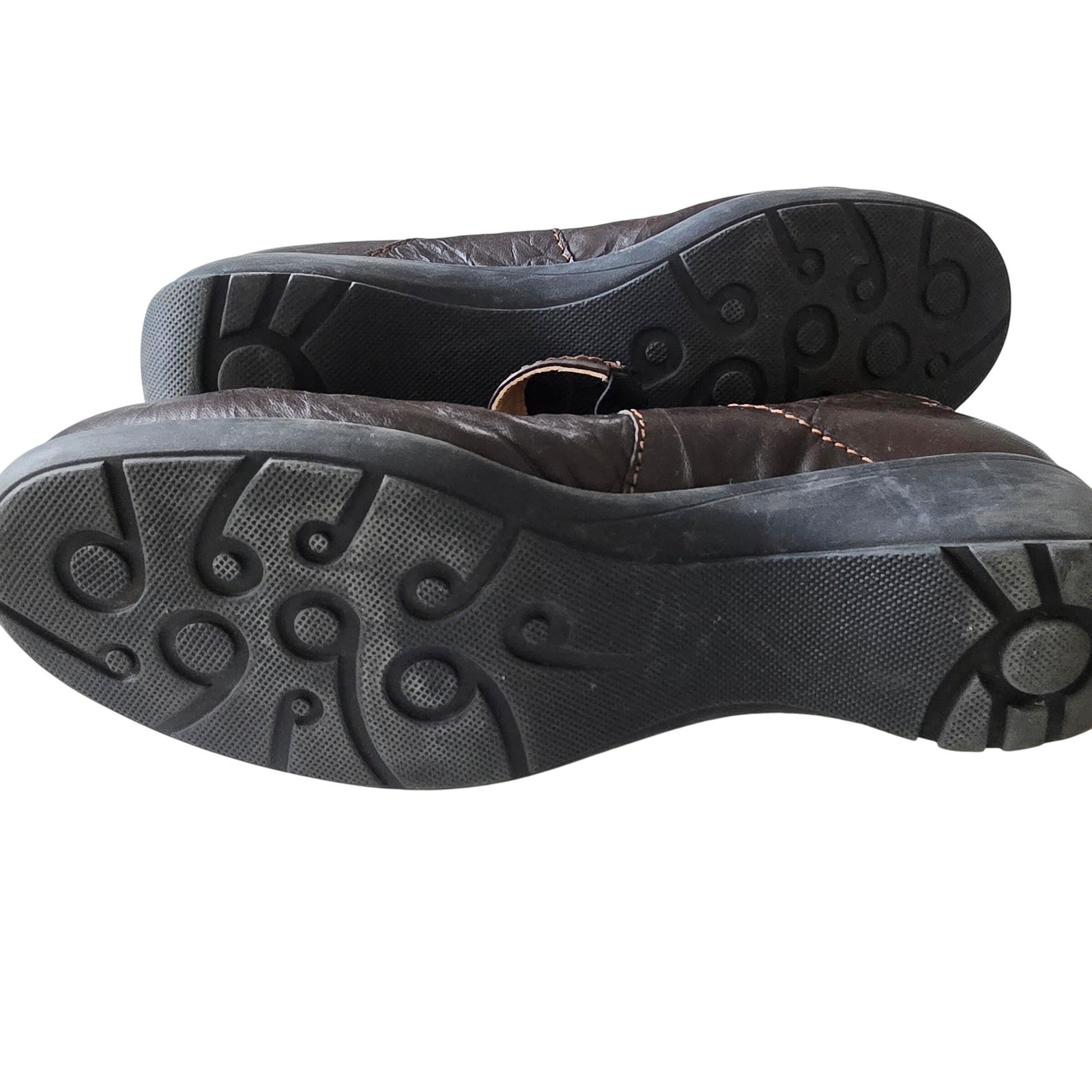 Sanita Leather Mary Jane Womens 8 EU 39 Dark Brown Comfort Shoes