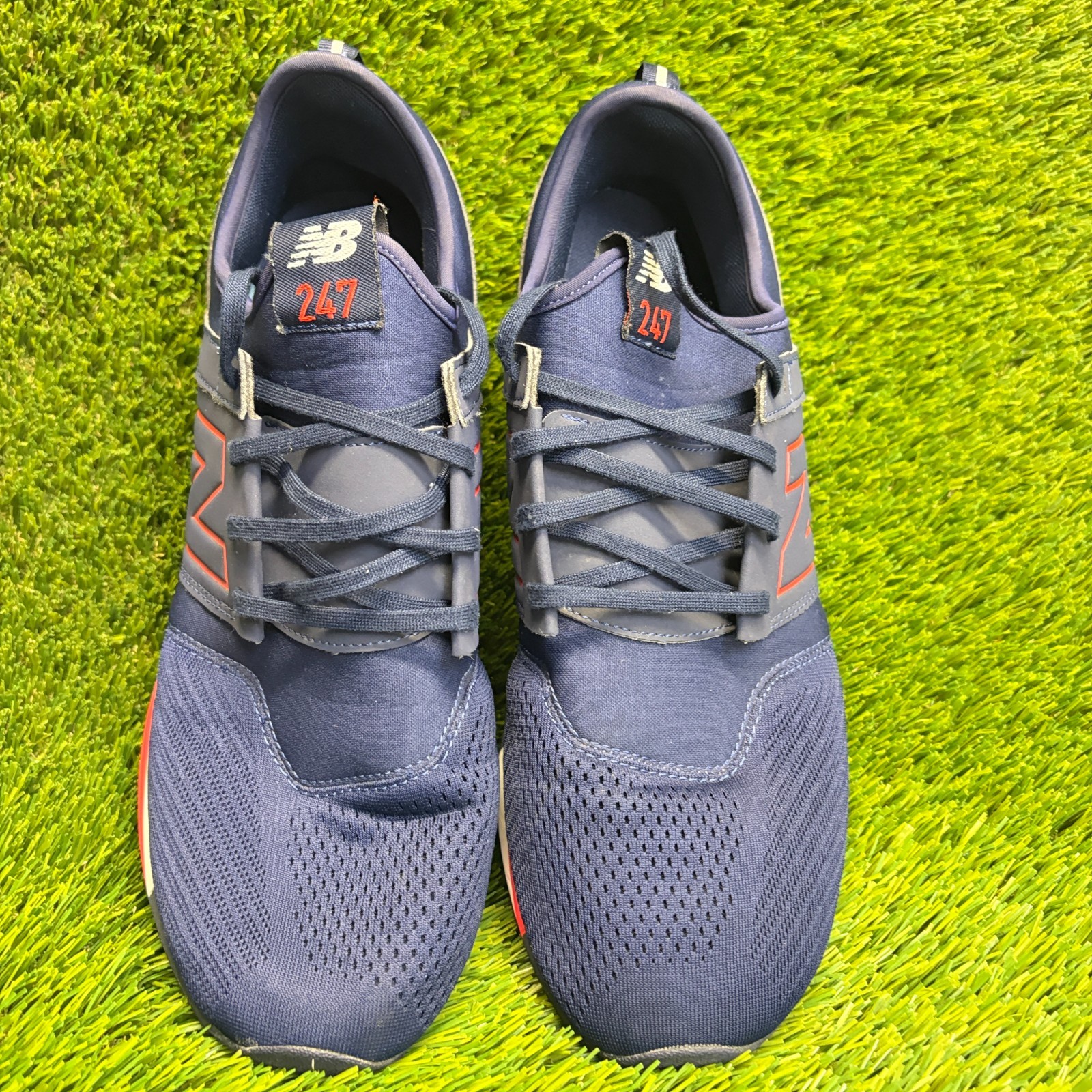 New Balance 247 Mens Size 11.5 Blue Black Red Athletic Running Shoes Sneakers