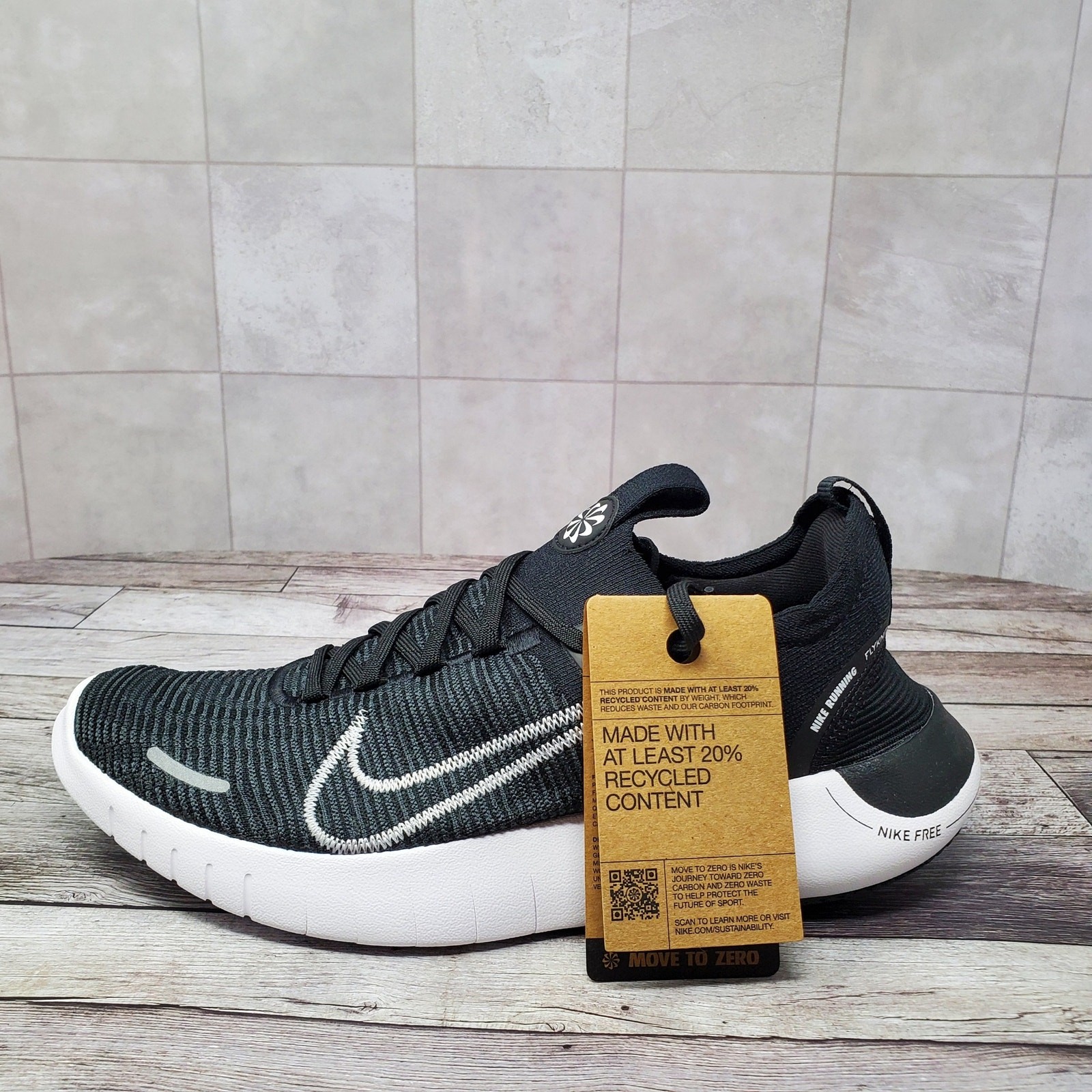Nike Free RN Flyknit Next Nature Black White Anthracite FB1276-002 Mens Size 9.5