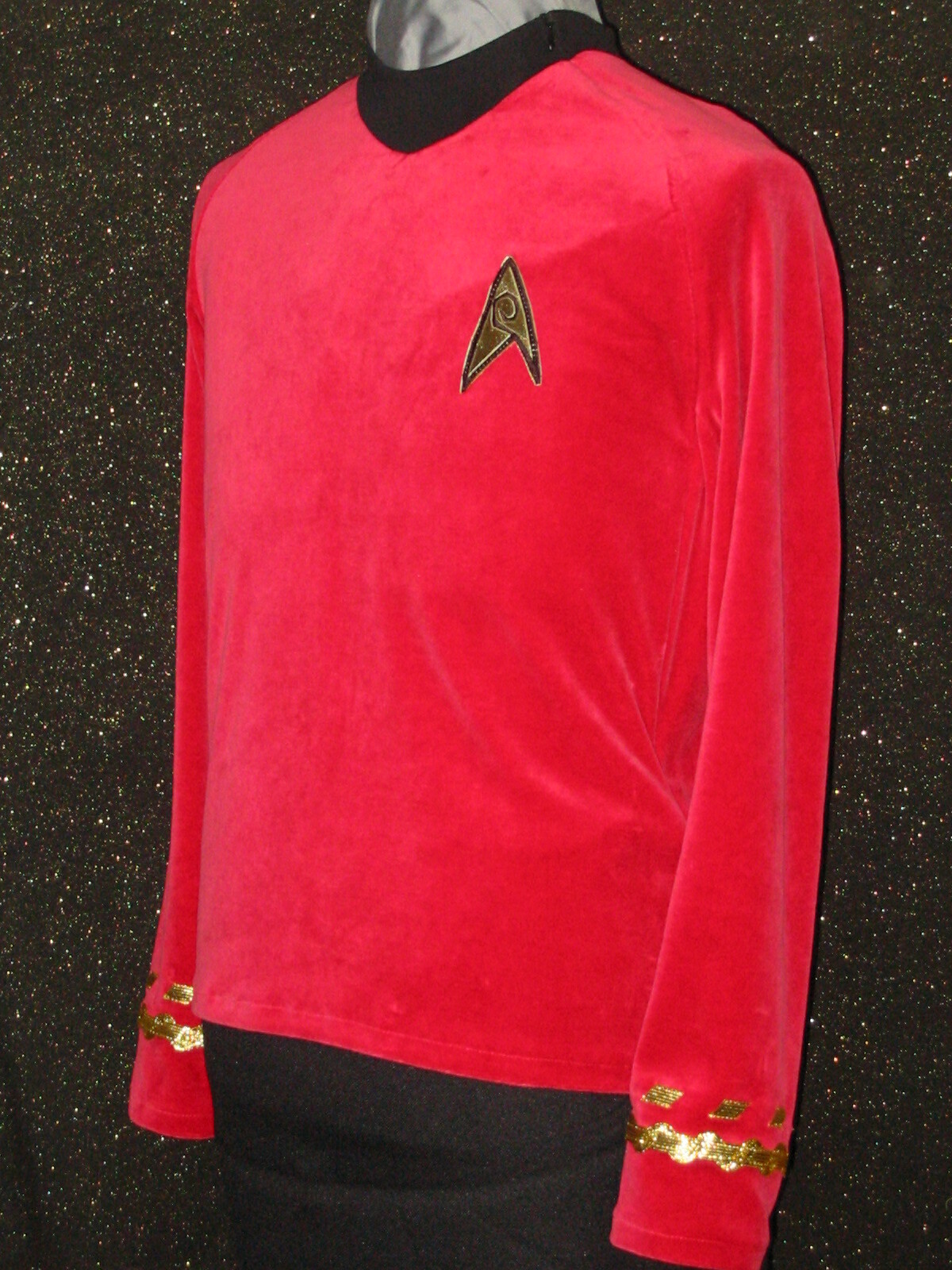 CUSTOM-MADE RED FIVE STAR COSTUMES Trek Uniform Shirt COSPLAY TOP ANYSIZE Mens