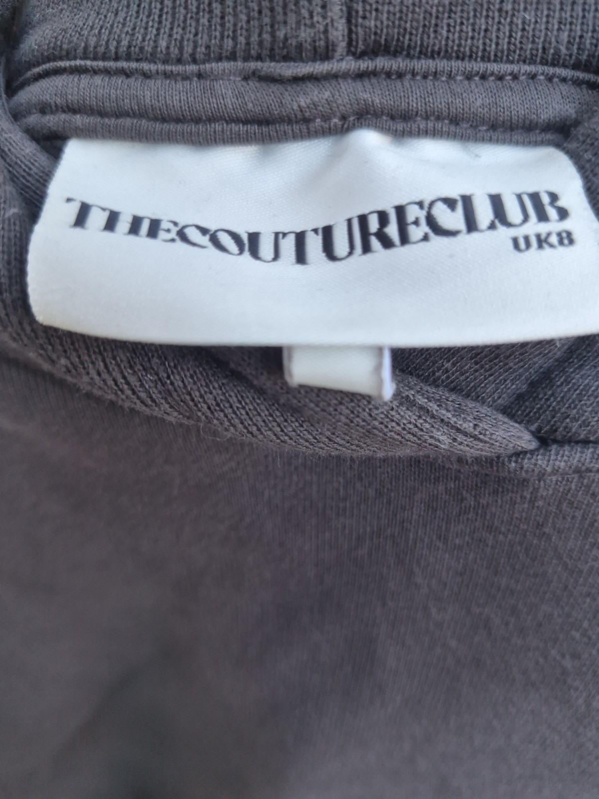 The Couture Club Pilates & Prosecco Hoodie Womens UK 8 Grey Oversized Pullover