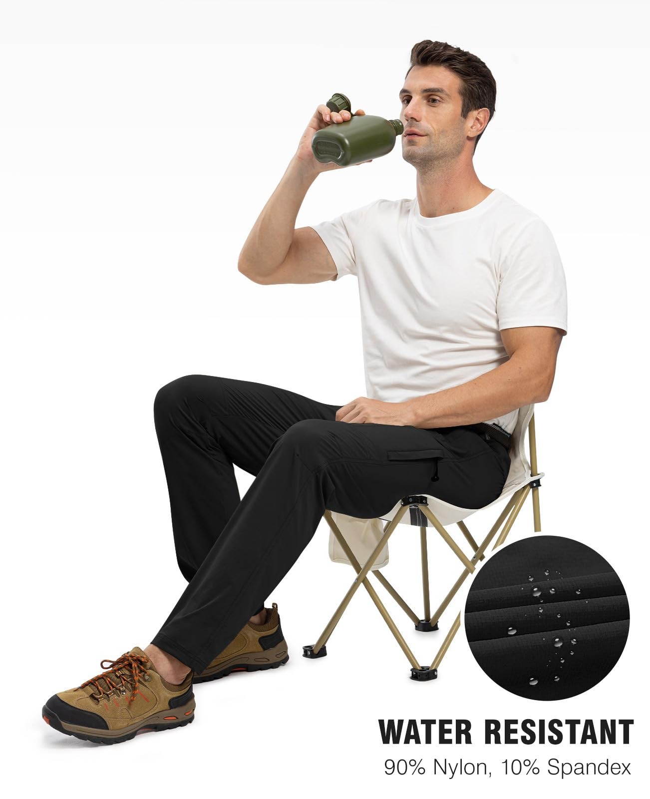 TBMPOY Men’s Hiking Pants: 5 Zips, Belt, Quick-Dry – Adventure-Ready!