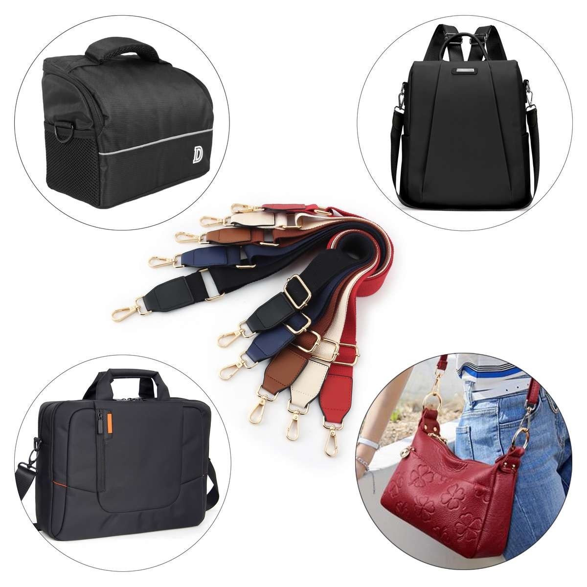 NEW Adjustable Wide Shoulder Bag Belt Strap Crossbody Replacement Handbag Handle