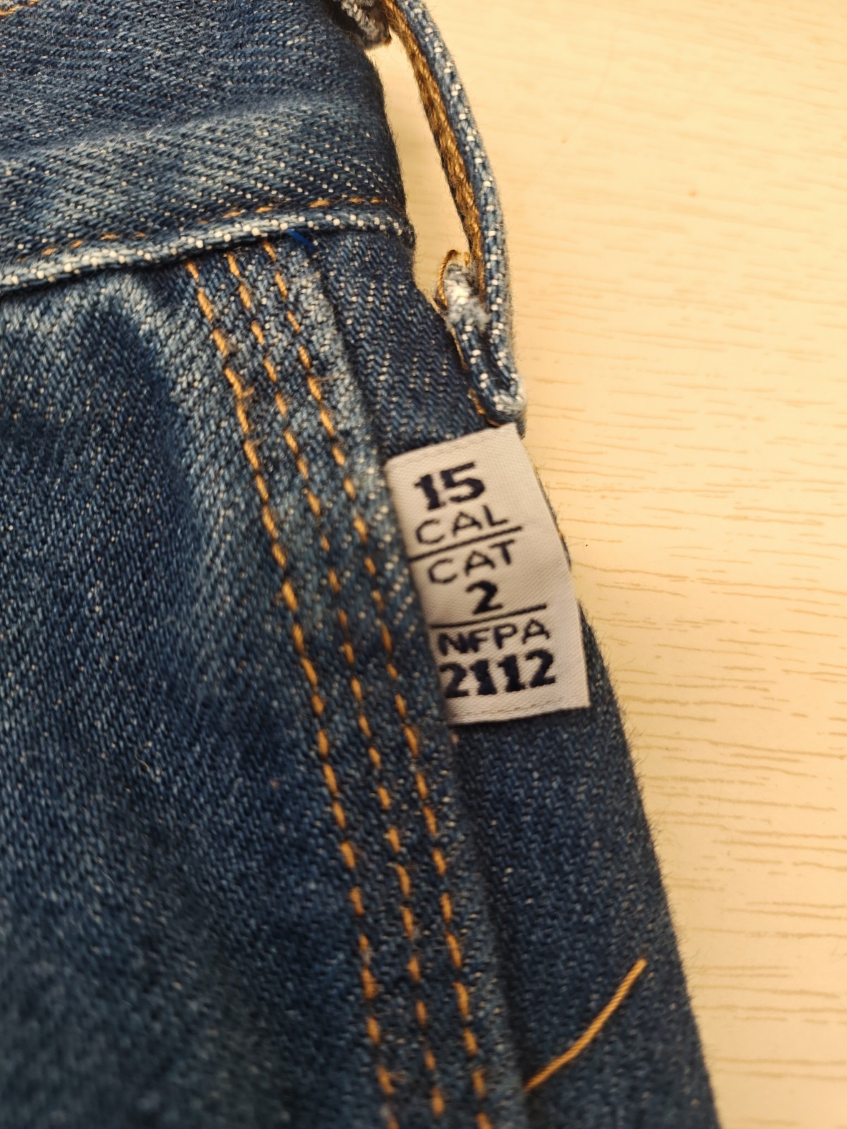 Tyndale FRMC F290T Mens Flame Resistant Jeans 38×31 Blue Work Denim Pants CAT 2
