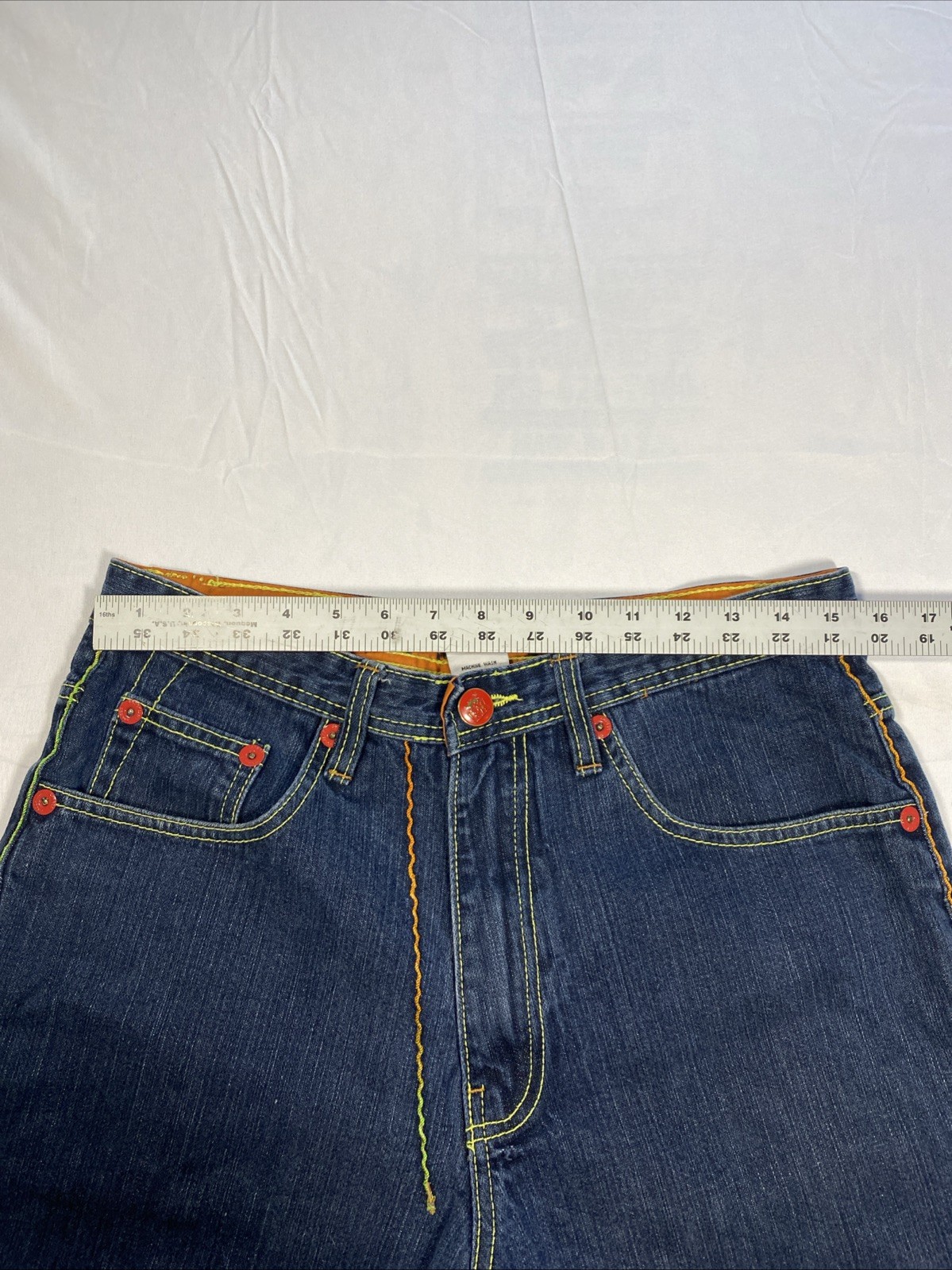 Brooklyn Xpress Y2K Denim Jeans 34 Streetwear Baggy 90s Grunge Hip Hop H