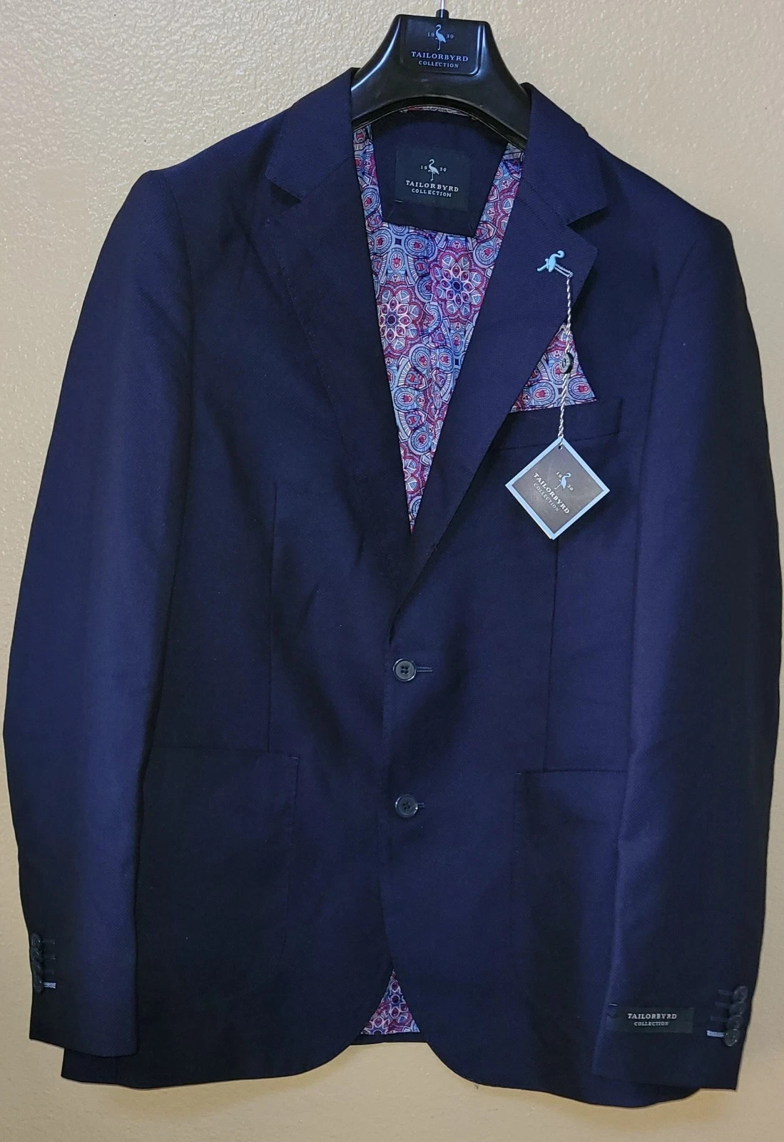 Tailorbyrd Men’s Sport Coat, Tailorbyrd Men’s Jacket, Size: 46R, Navy