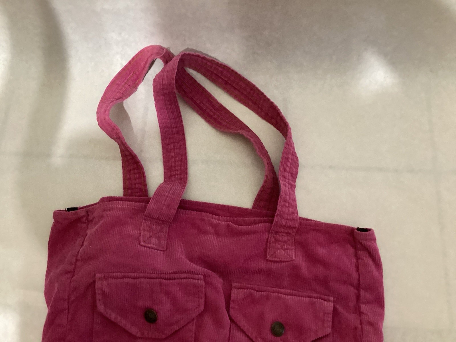 Levi Corduroy Tote Bag Pink
