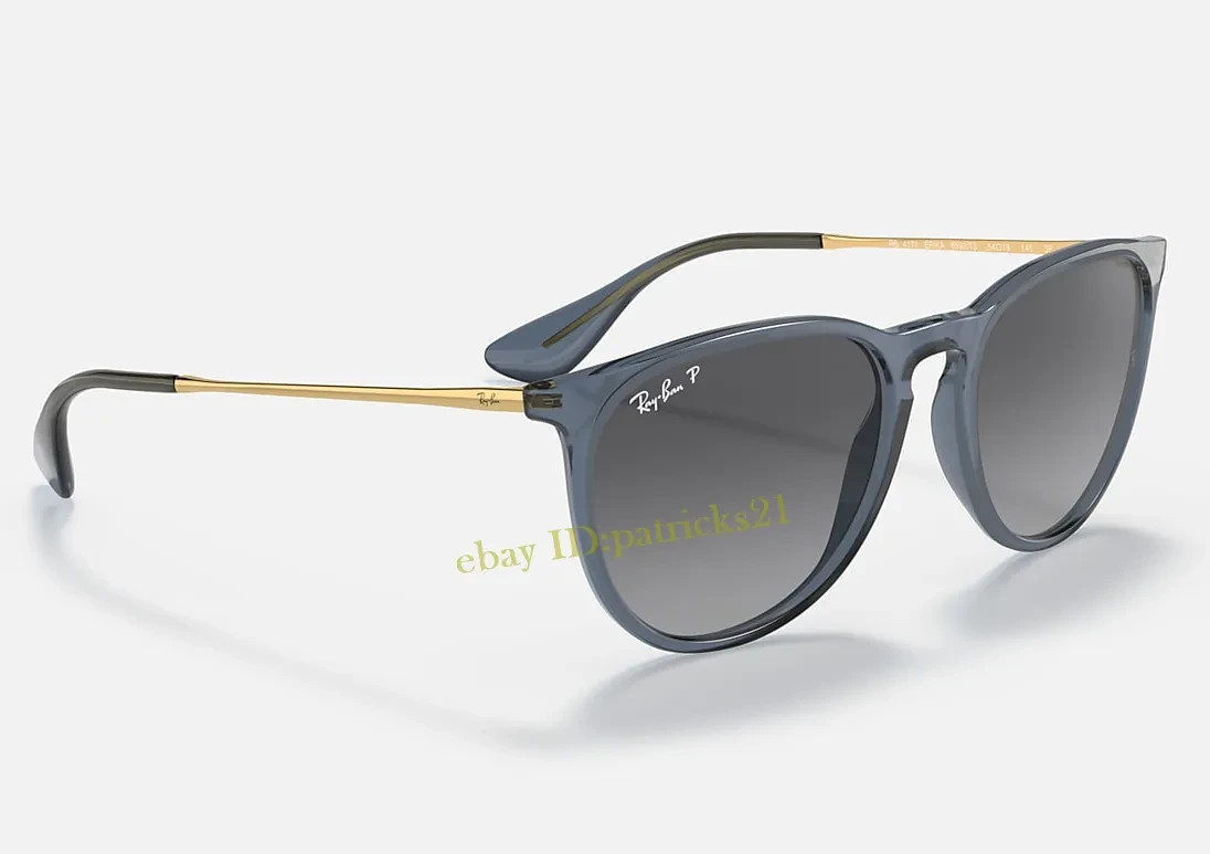 *New* RB4171 Ray-Ban Erika 6592/T3 Polarized Sunglasses Grey Lenses Blue Frame