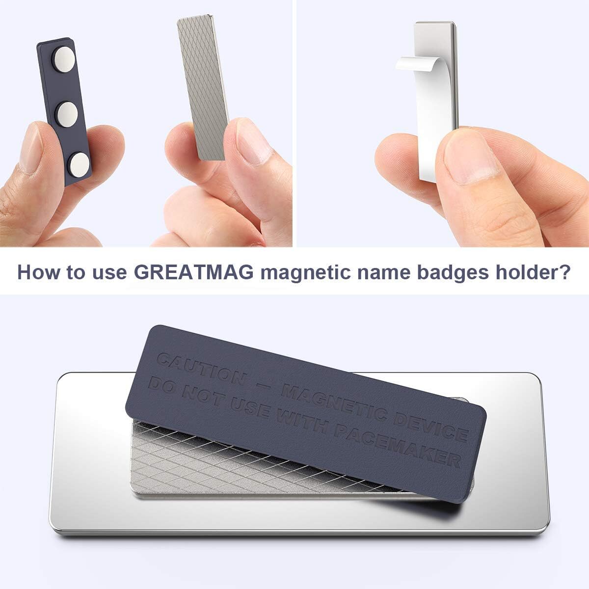 Magnetic Name Badge Backing – Name Tag Faster with Adhesive Magnet Holder Sets