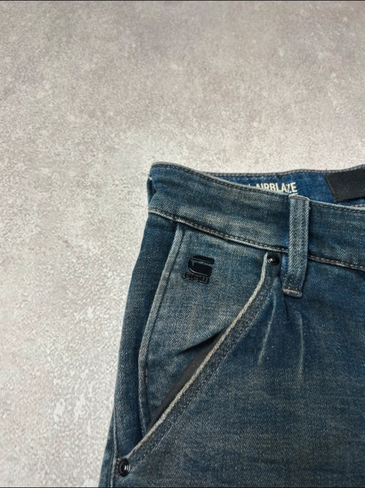 G-Star RAW Airblaze 3D Slim Jeans Dark Blue W33 L32 Moto Cargo Denim