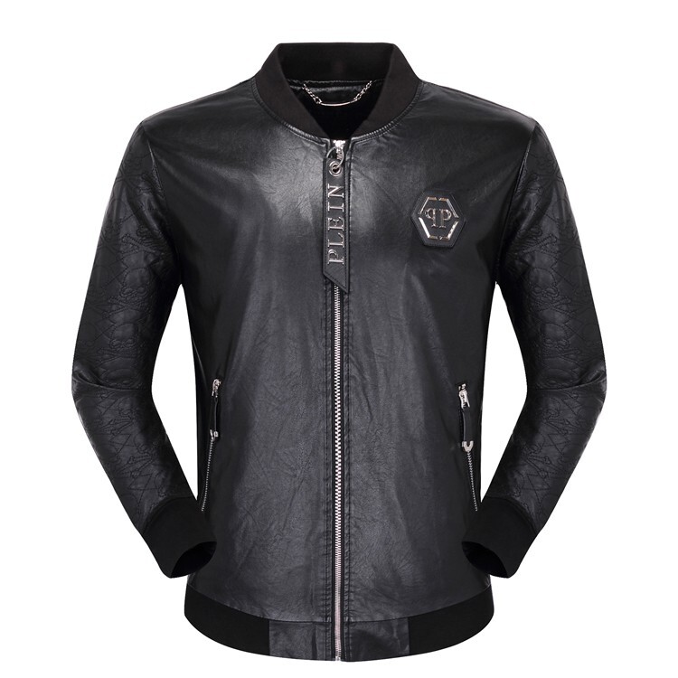 LEATHER JACKET PHILIPP PLEIN JACKET PHILIP LEATHER MOTORCYCLE BIKE JACKET NEW