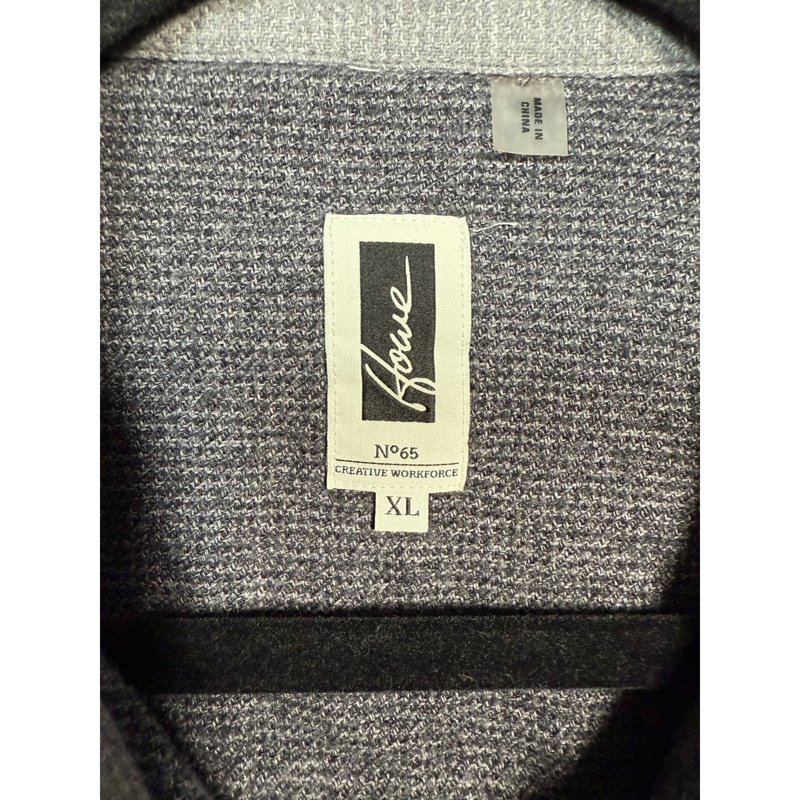 Howe N°65 Men’s Gray Button Down Shirt Long Sleeve Casual XL