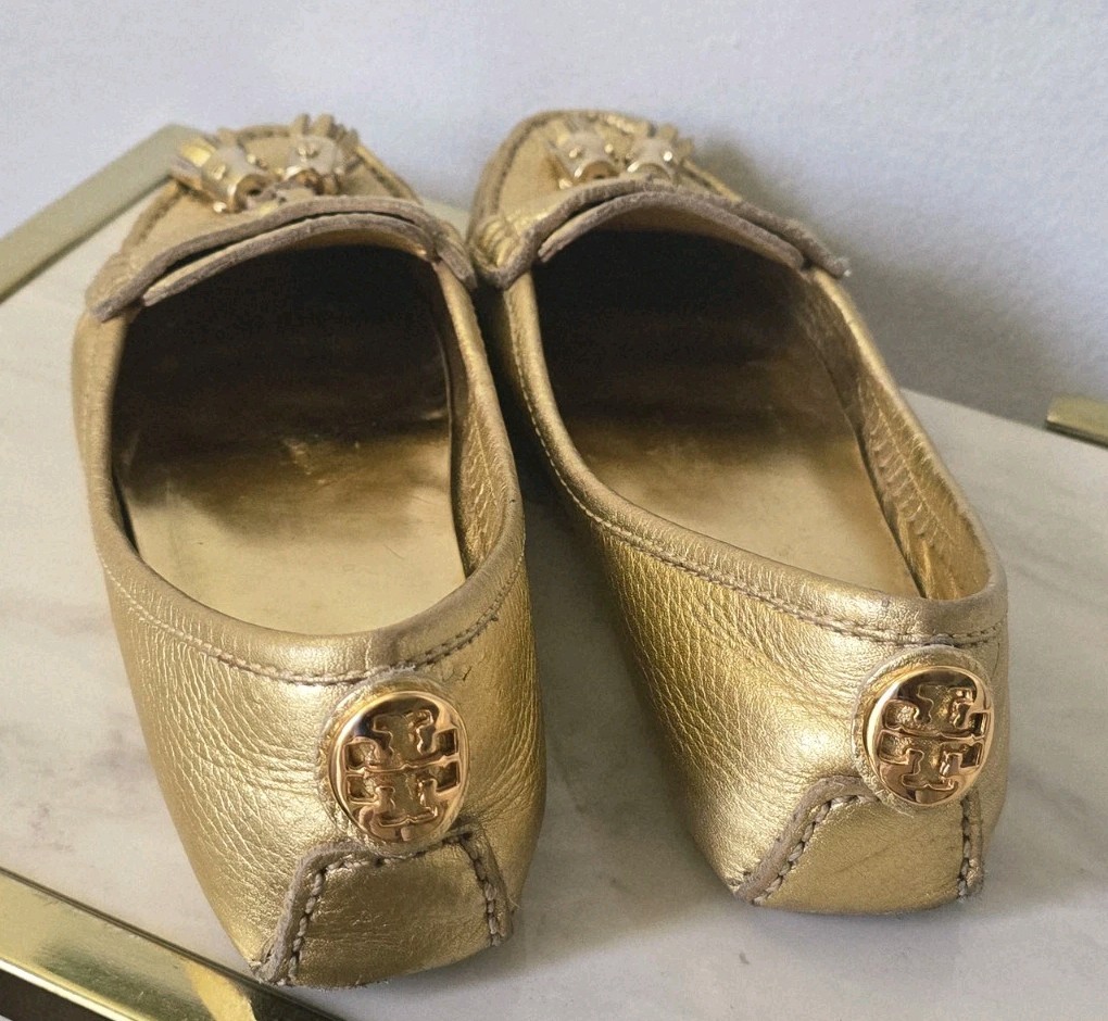 TORY BURCH Lawrence Tassle Leather Driver Moccasin SZ 7M