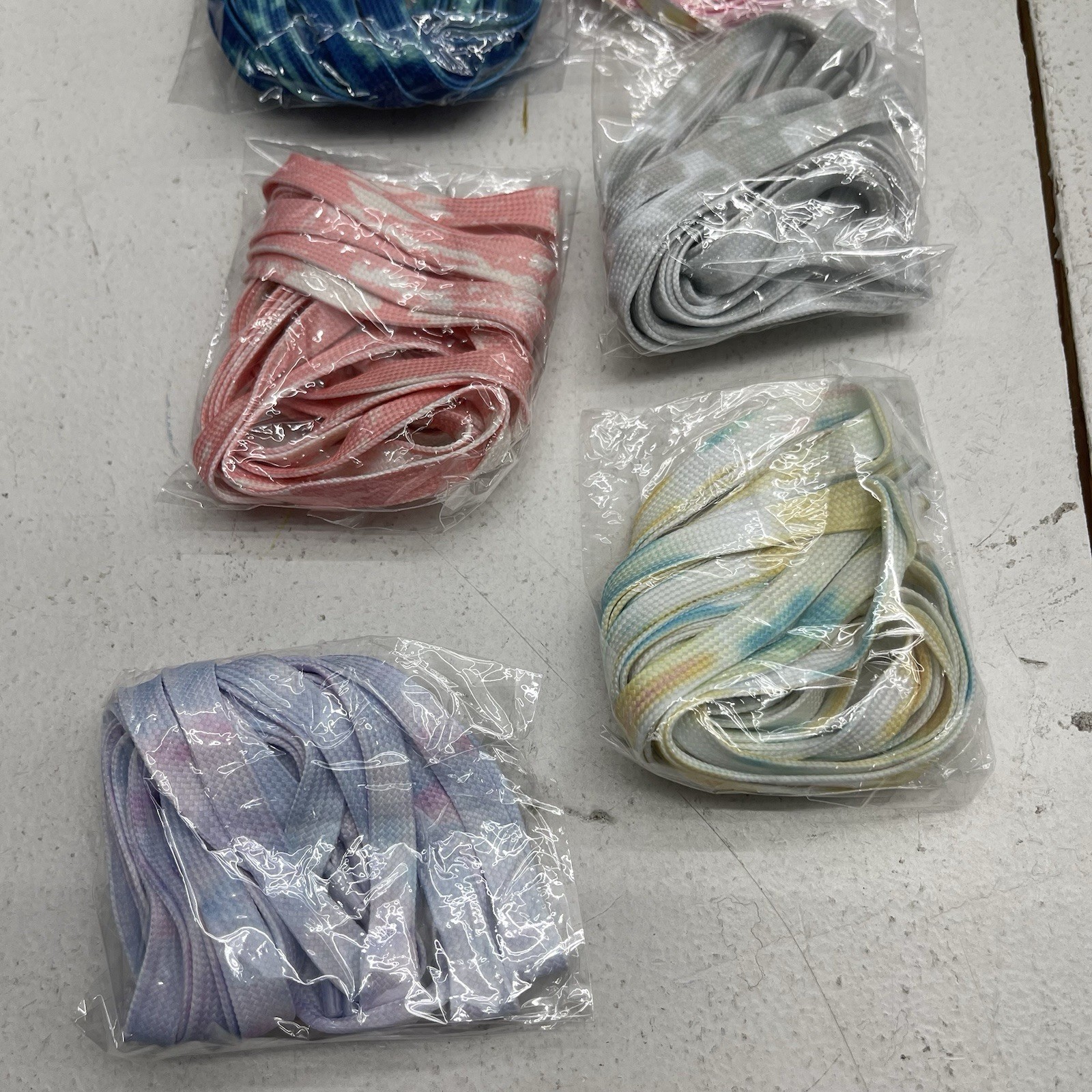 9 Pack Multicolored Tie Dye Shoelaces For Sneakers Or Skates Unisex Adults 46in
