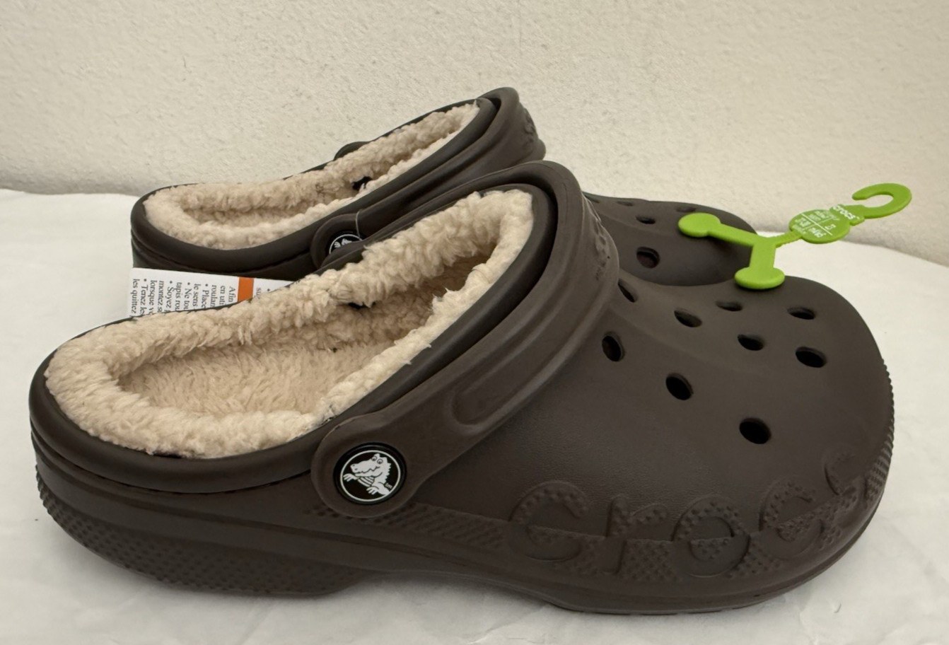 NWT Crocs Men’s and Women’s Unisex Baya Lined Clog M5/W7 Espresso