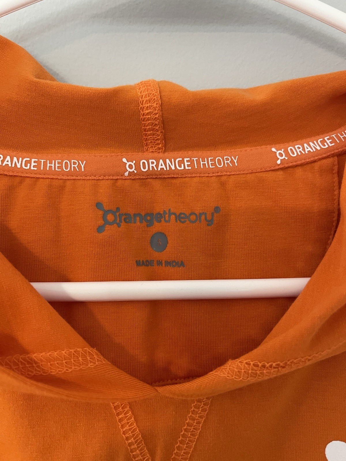 Orangetheory Orange Pullover Hoodie Womens S Cotton Long Sleeve Logo