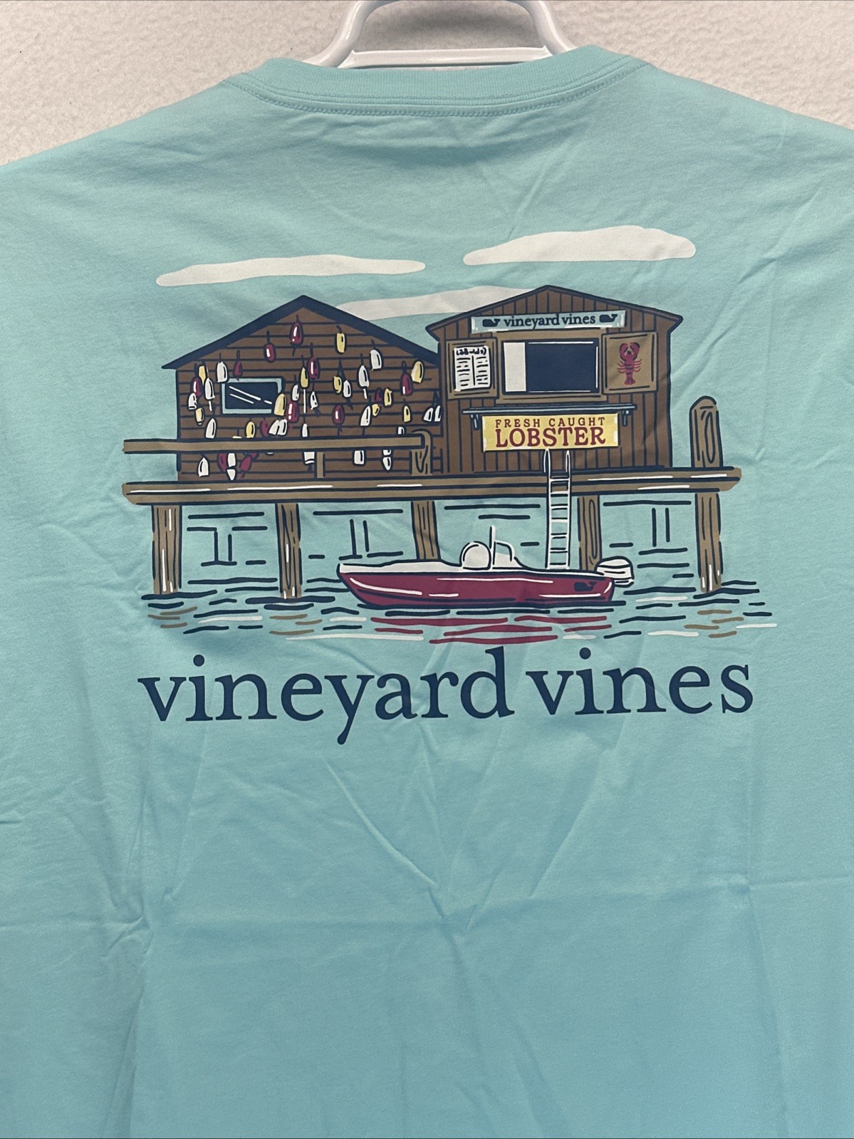 Vineyard Vines Men’s Medium Dockside Lobster Island Paradise Short Sleeve NWT