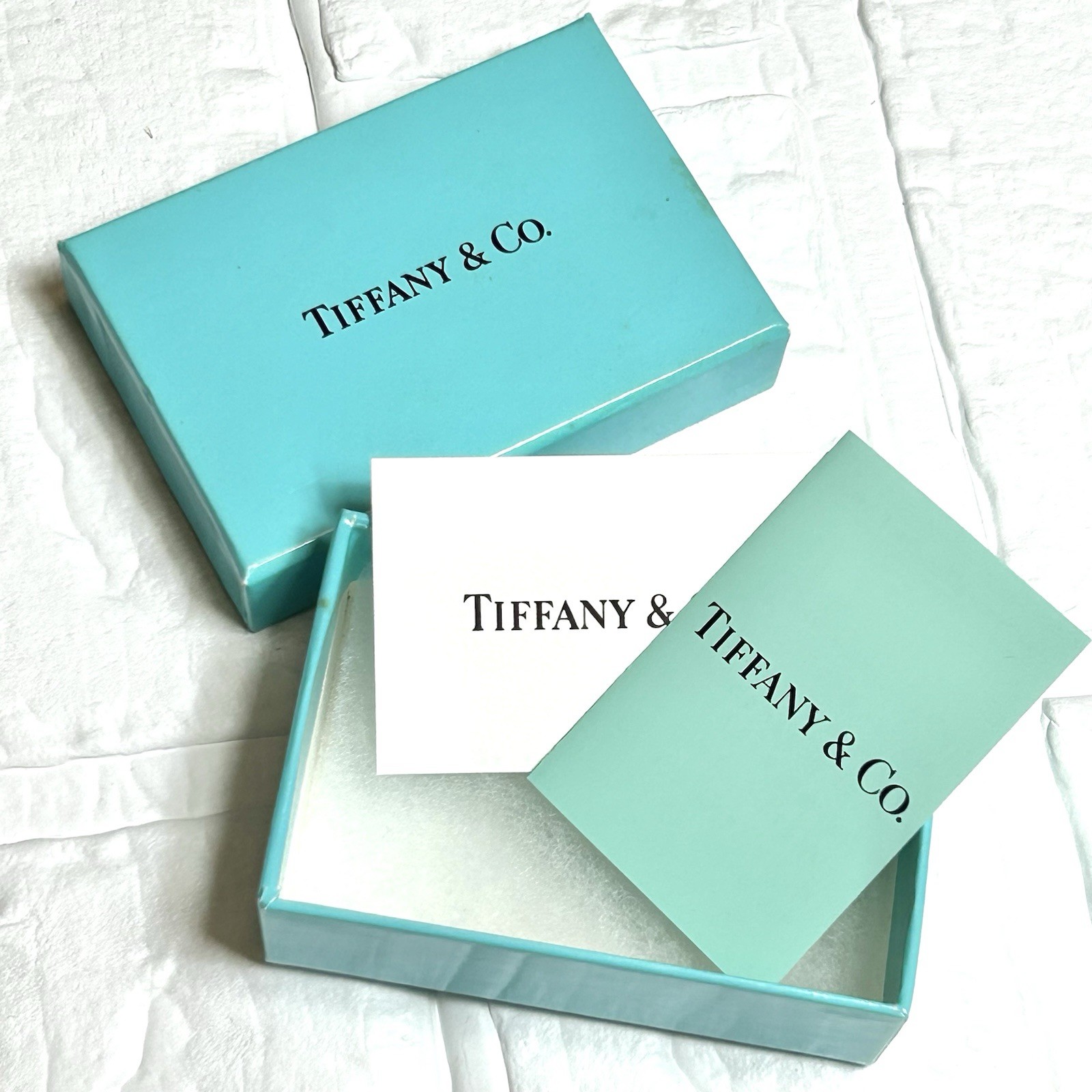 Tiffany & Co. Authentic Jewelry Dust Bag & Small Empty Box Set