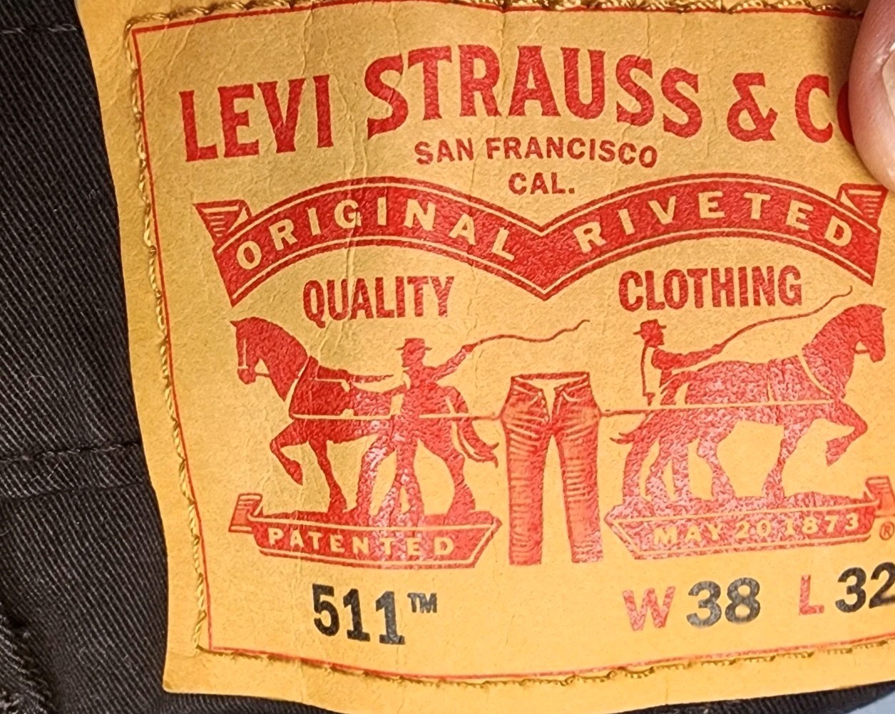 NWT Levis Men’s 511 Slim Fit All Seasons Tech Deep Blue Jean 38W 32L Stretch