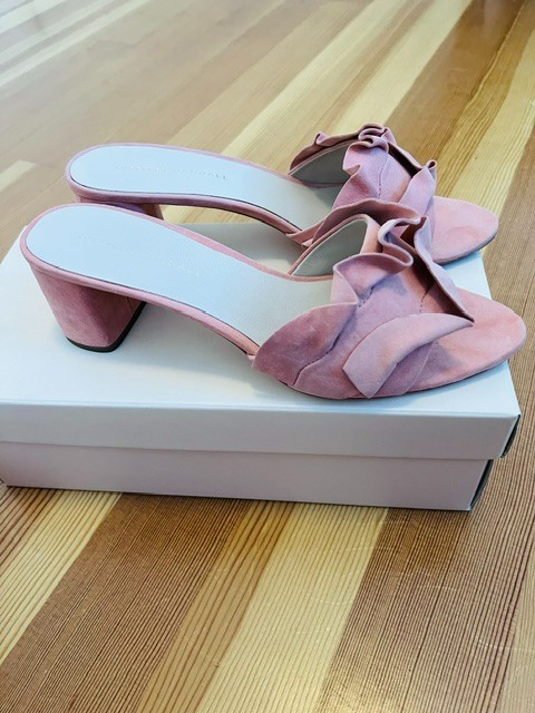 Loeffler Randall Neutral Suede Slides – Sz9 – EUC!