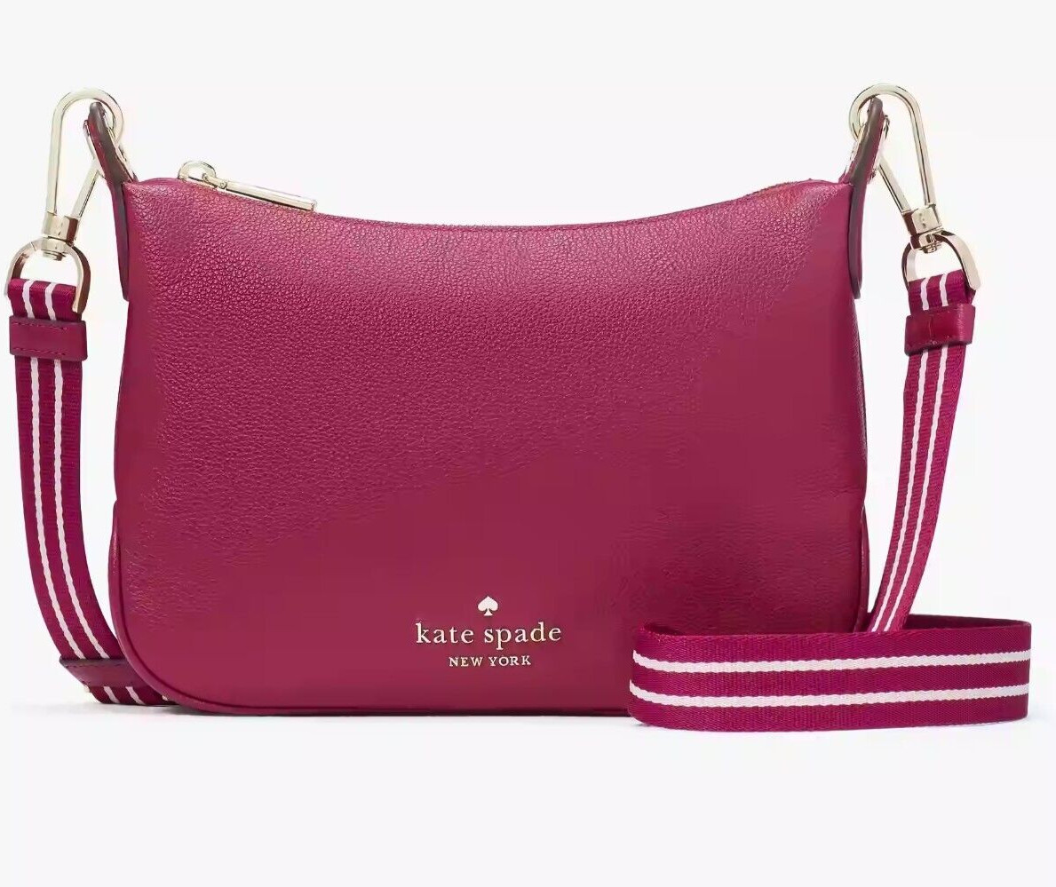 Kate Spade Rosie Crossbody Purple Leather WKR00630 Dark Raspberry NWT $349 FS