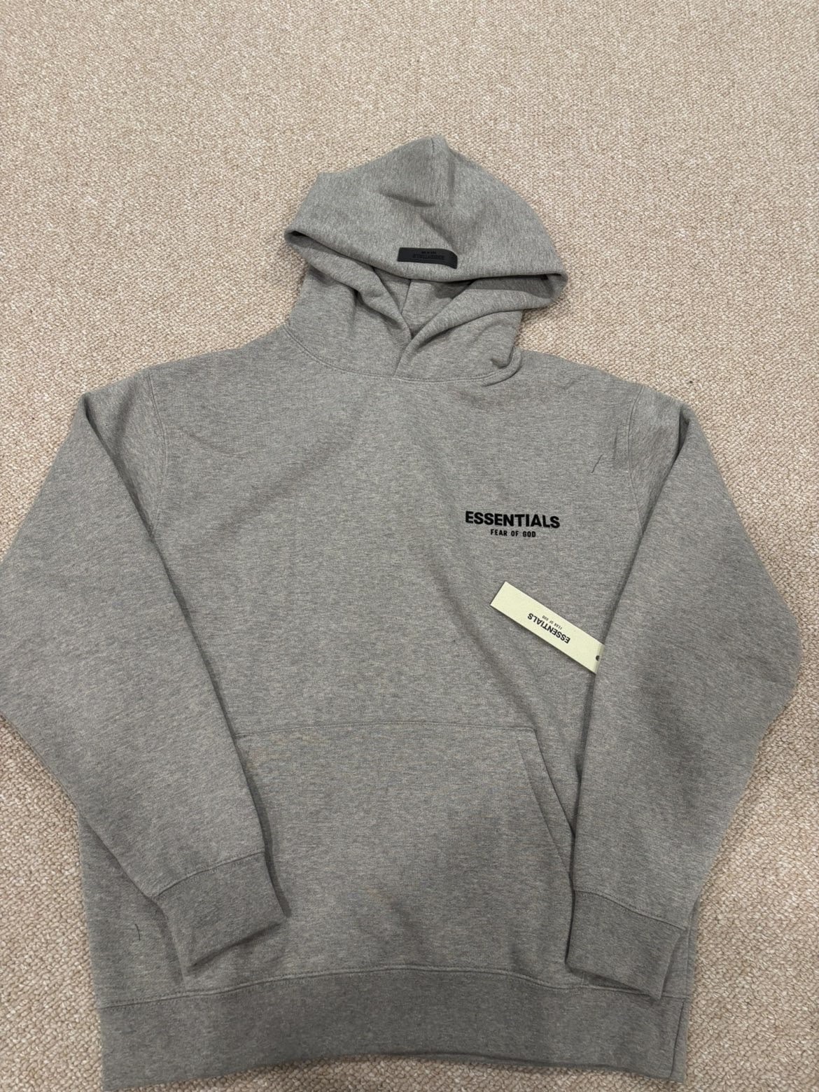 ESSENTIALS HOODIE SIZE M DARK OATMEAL
