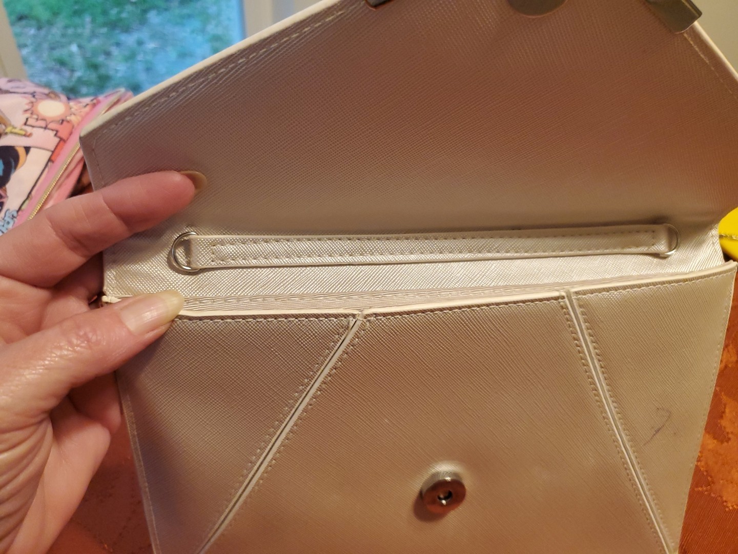 Clutch Bag Silver 100% Polyurethane
