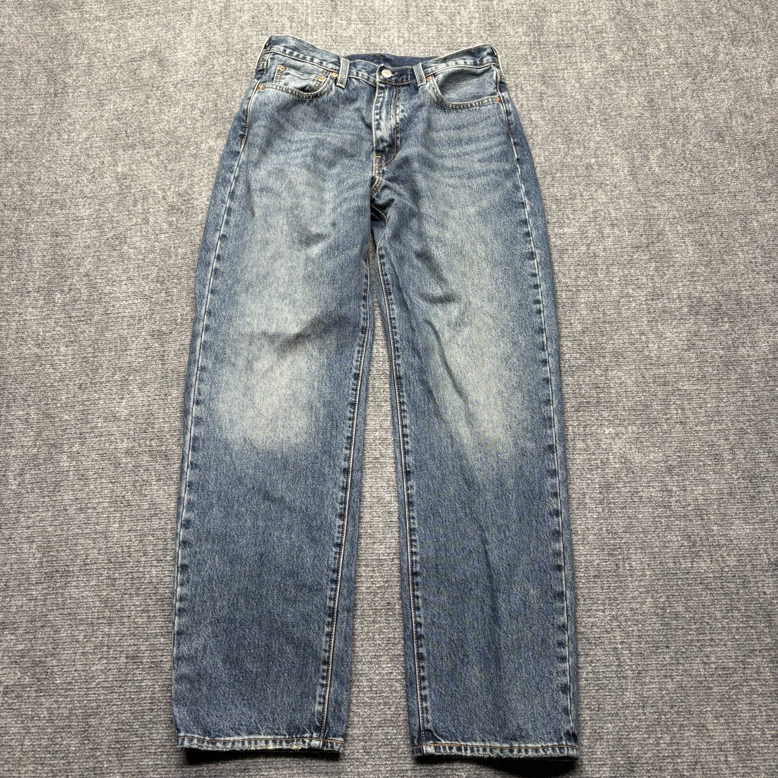Levis Premium 568 Loose Straight Leg Jeans Mens 30×32 Blue Denim 29037-0059